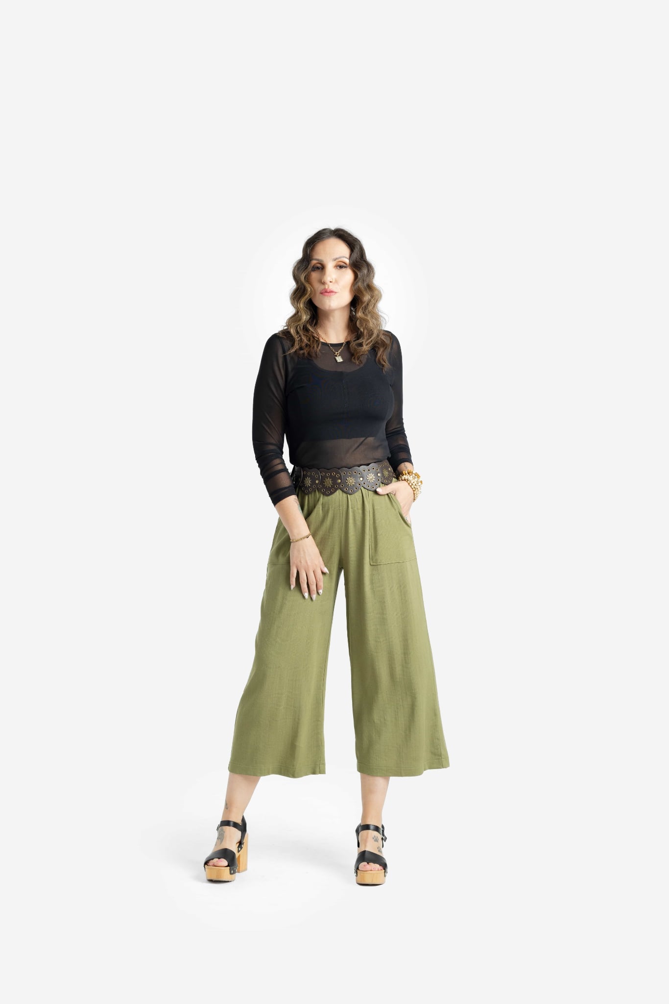 Justine Wide Leg Crop Pant