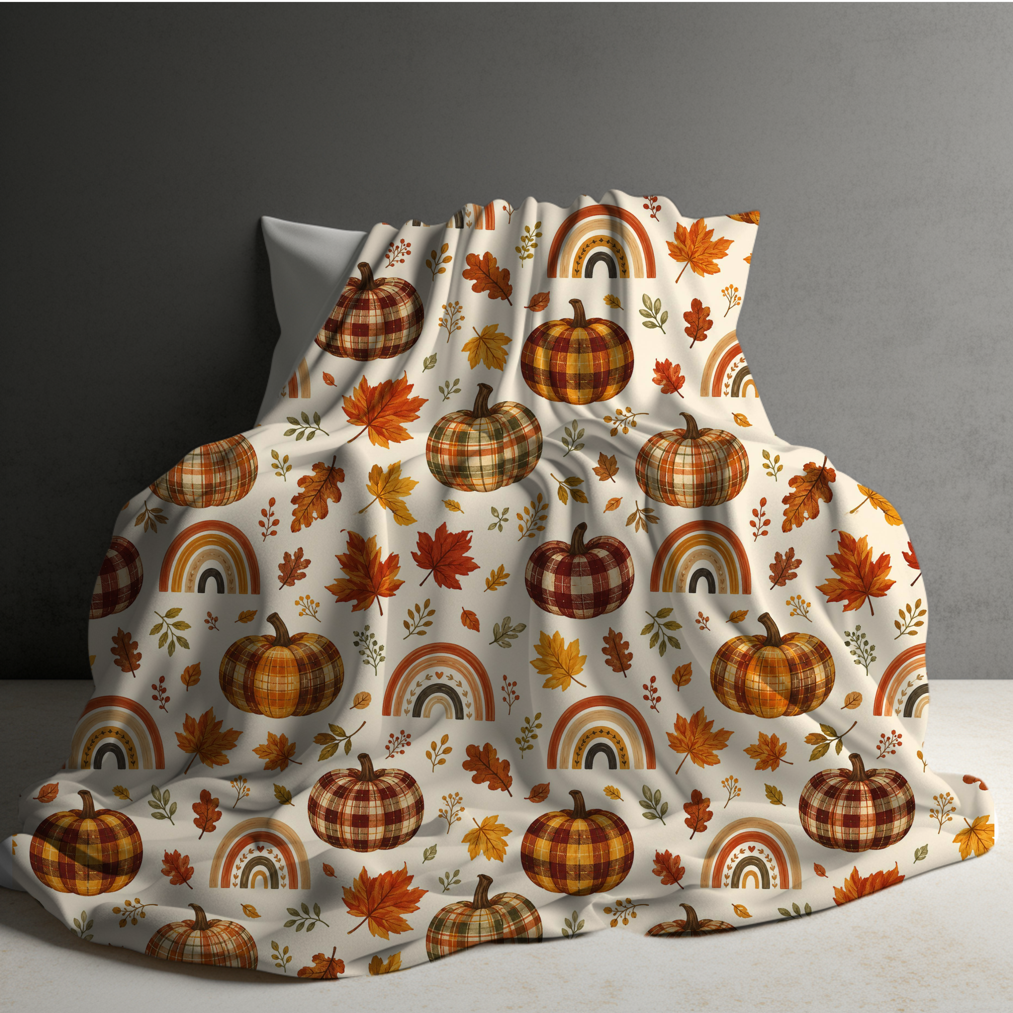 Blanket Halloween #2 - Plaid Pumpkins - PREORDER