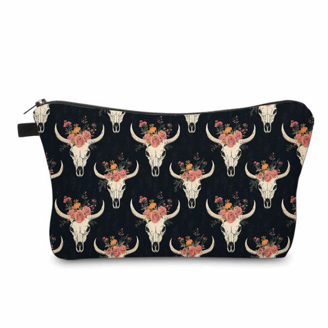 Pouch - Animal Bull Skull Floral