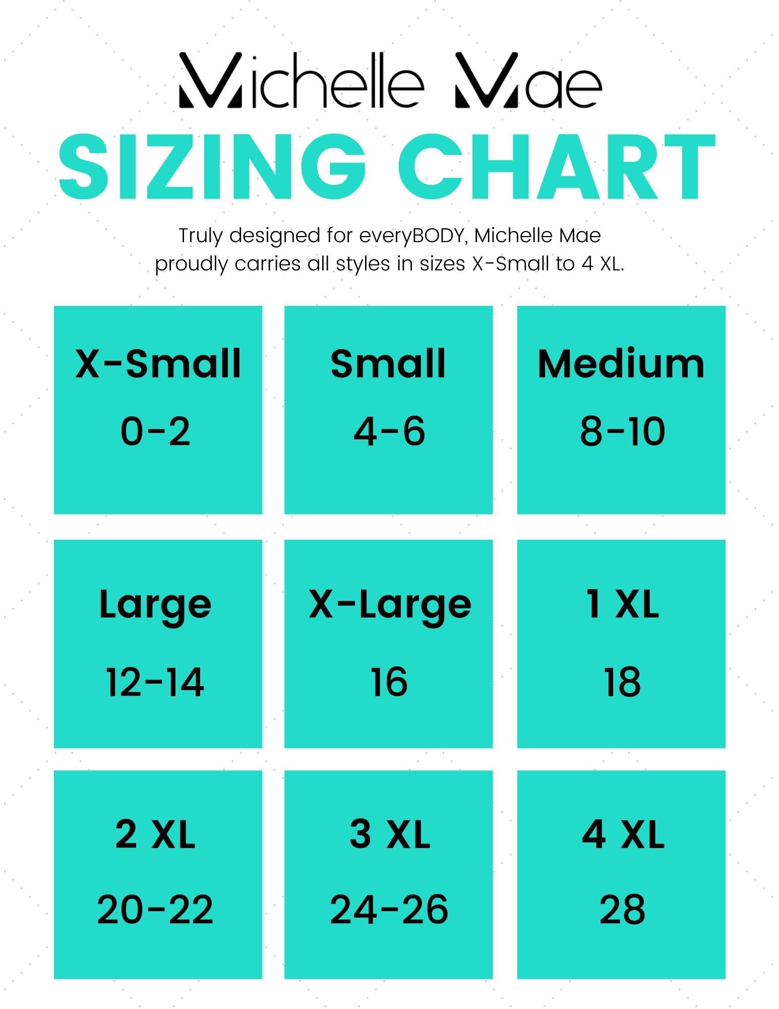 Michelle Mae Size Chart