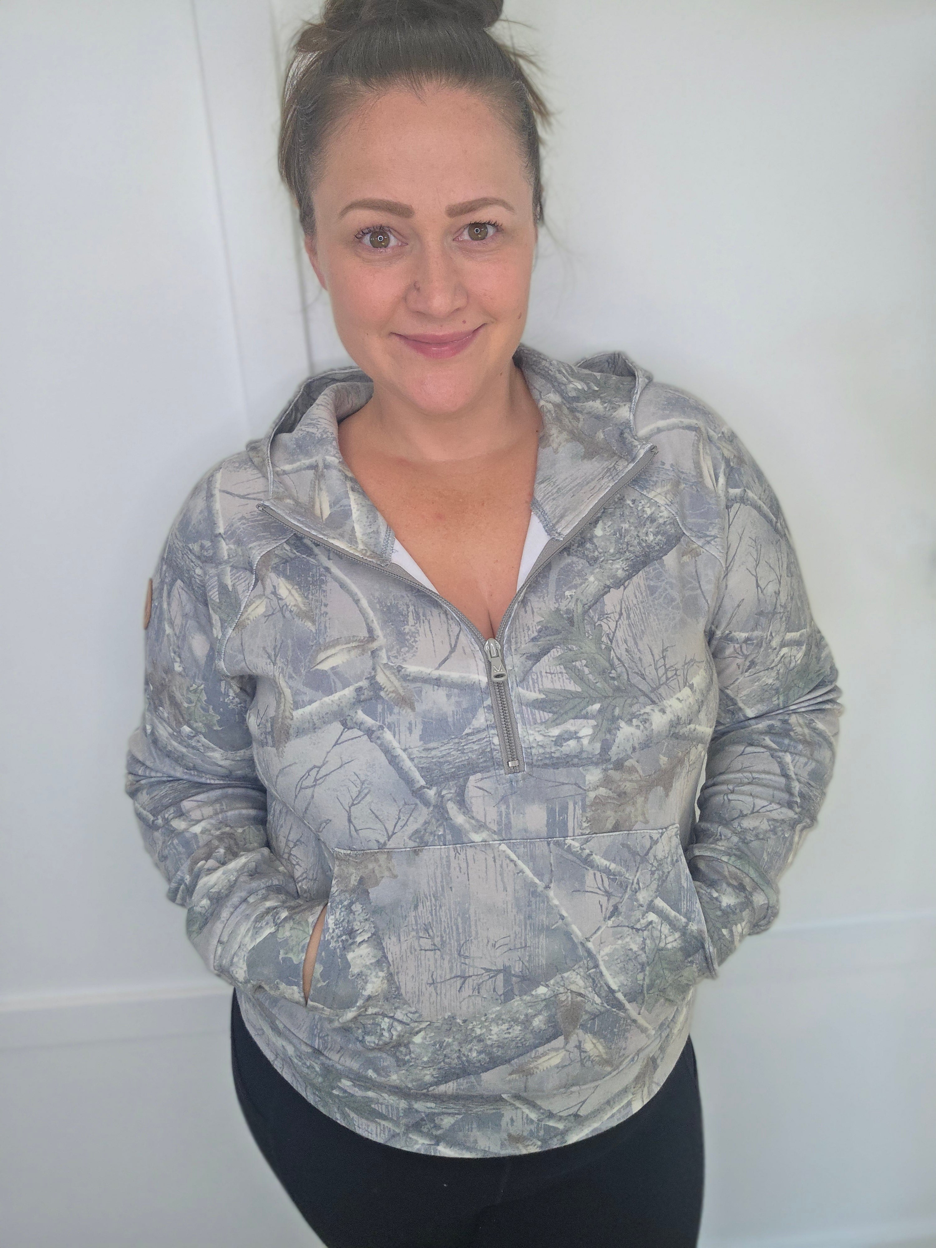 IN STOCK Shorter Halfzip Hoodie - Camo