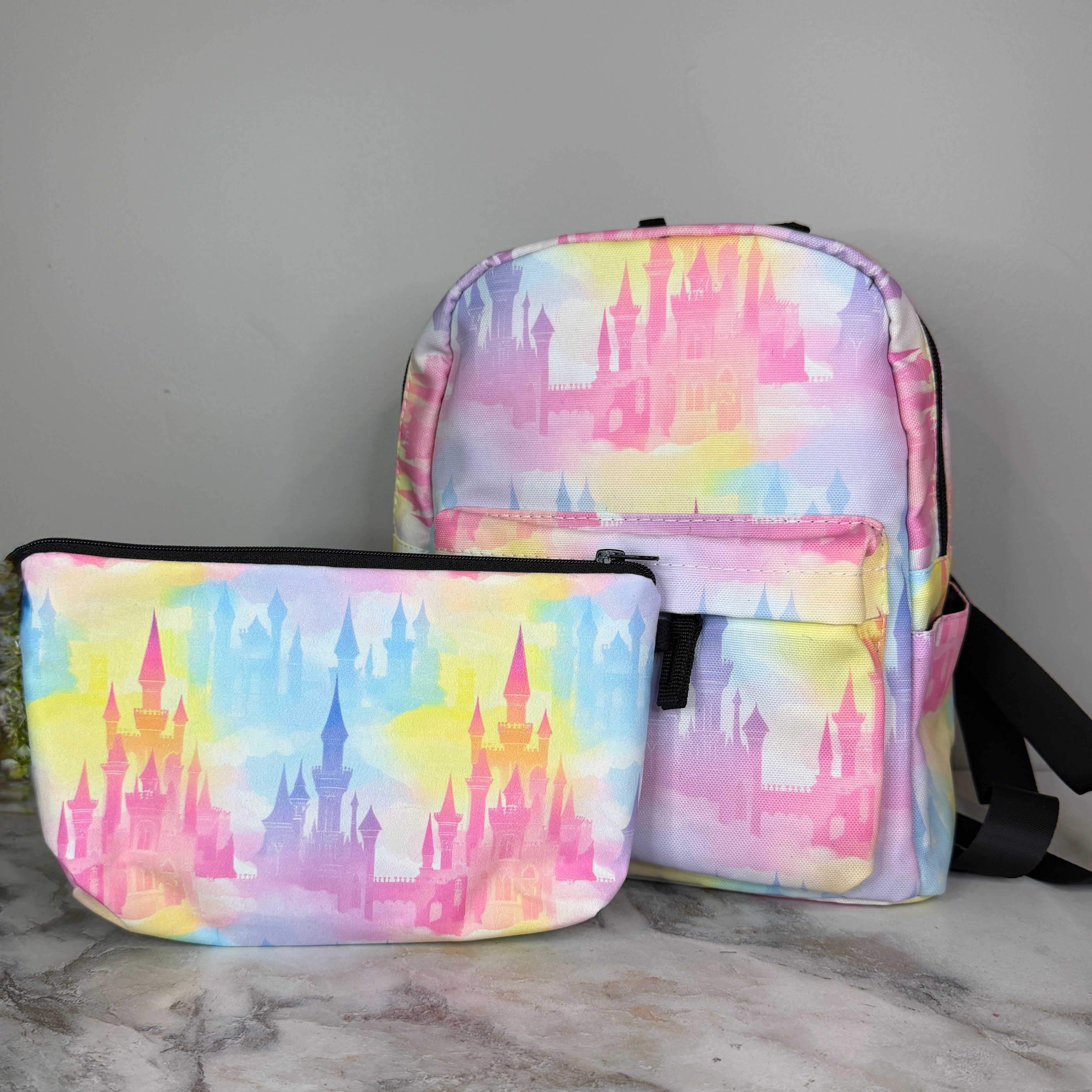 Mini Backpack - Pastel Castle