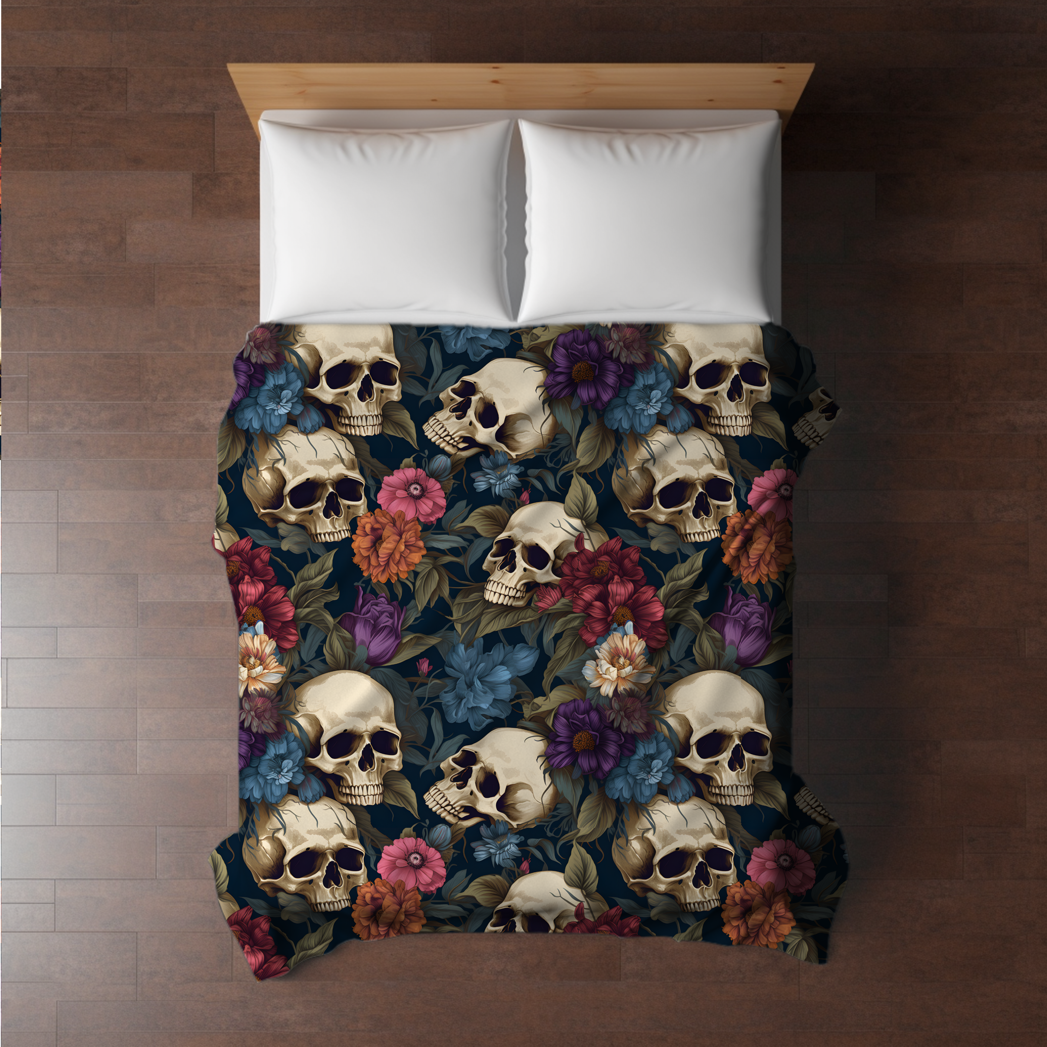 Blanket Halloween #9 - Floral Skull - PREORDER