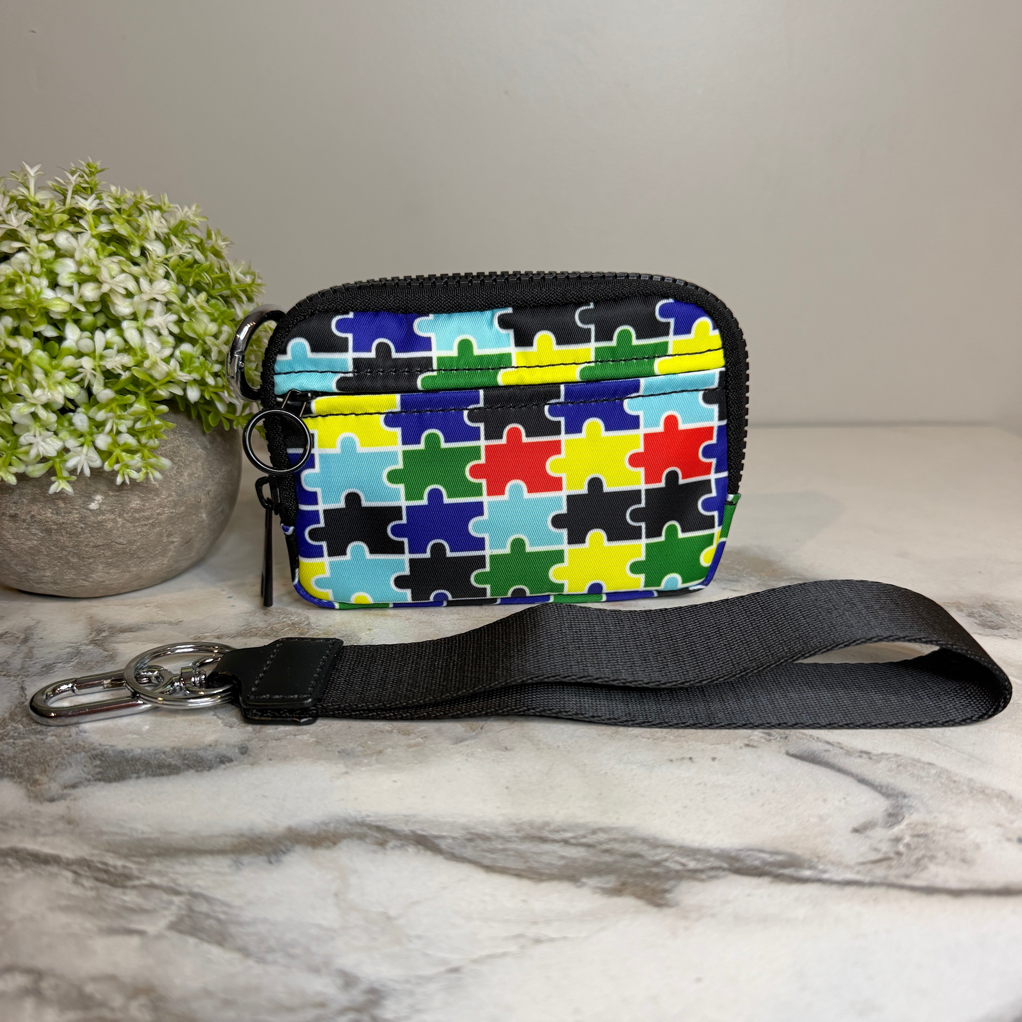 Rue - Nylon Wristlet Wallet - Puzzle