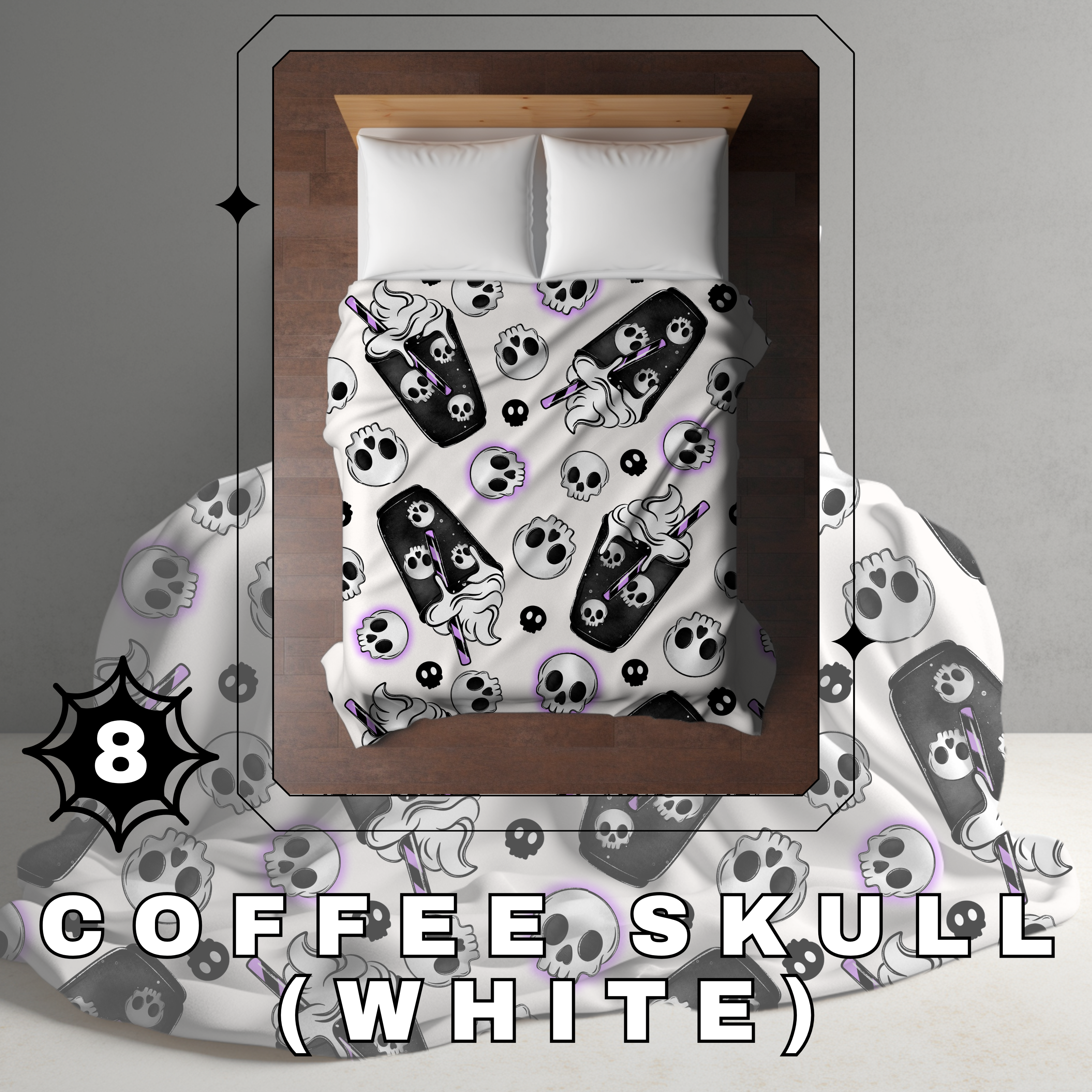 Blanket Halloween #8 - Coffee Skull White - PREORDER