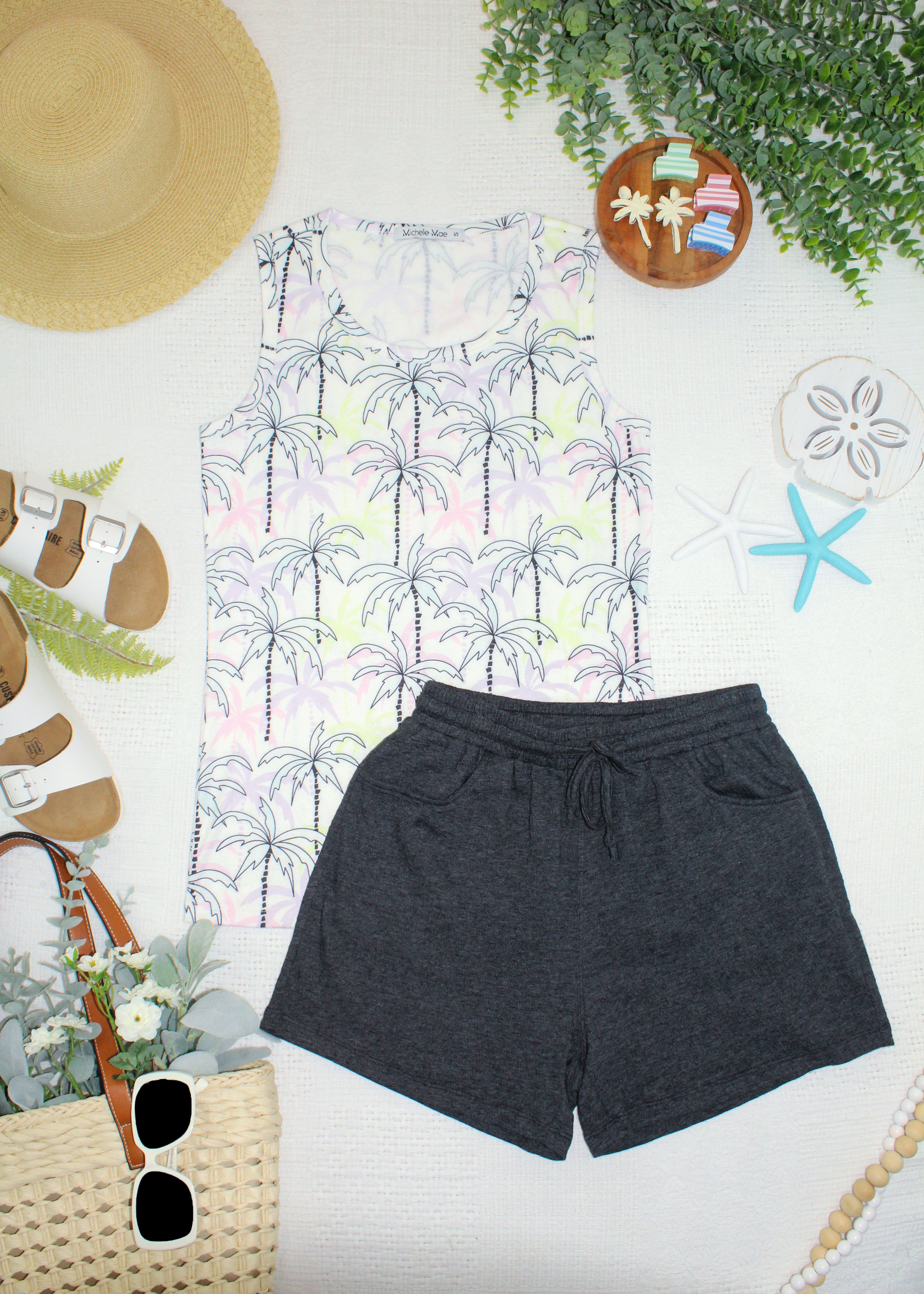 IN STOCK Ava Tank - Neon Palm FINAL SALE
