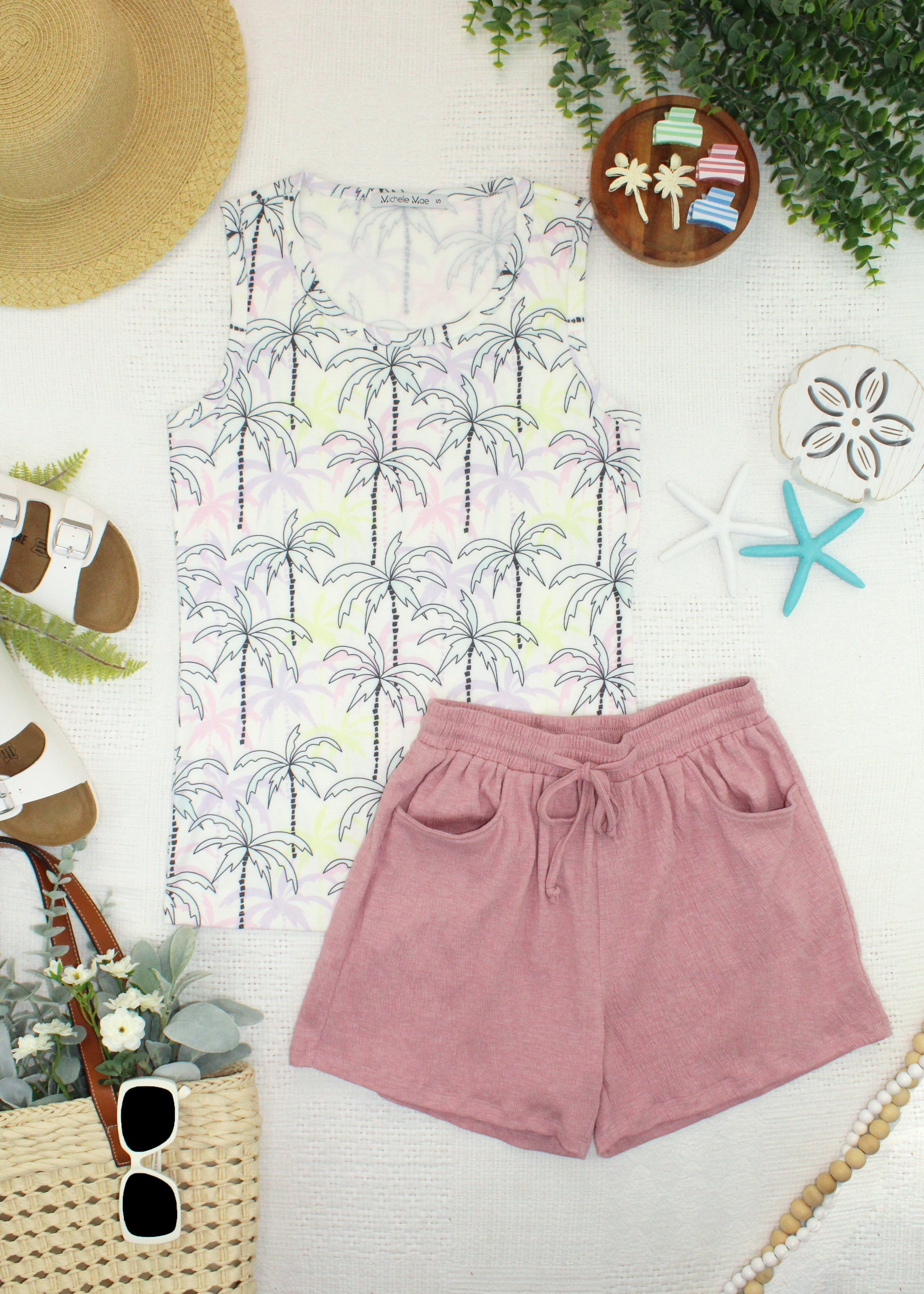 IN STOCK Ava Tank - Neon Palm FINAL SALE