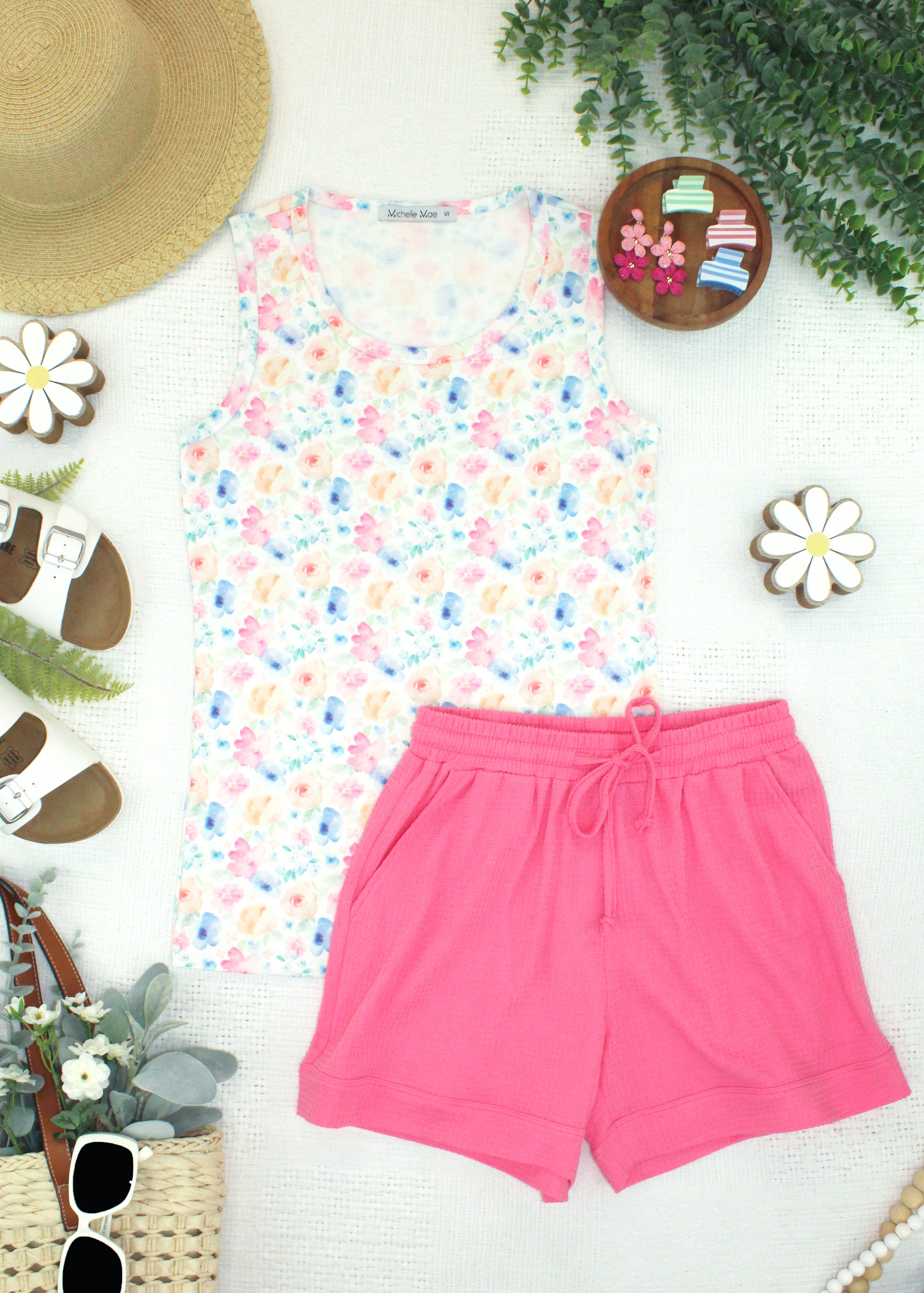 IN STOCK Ava Tank - Petal Gardens FINAL SALE