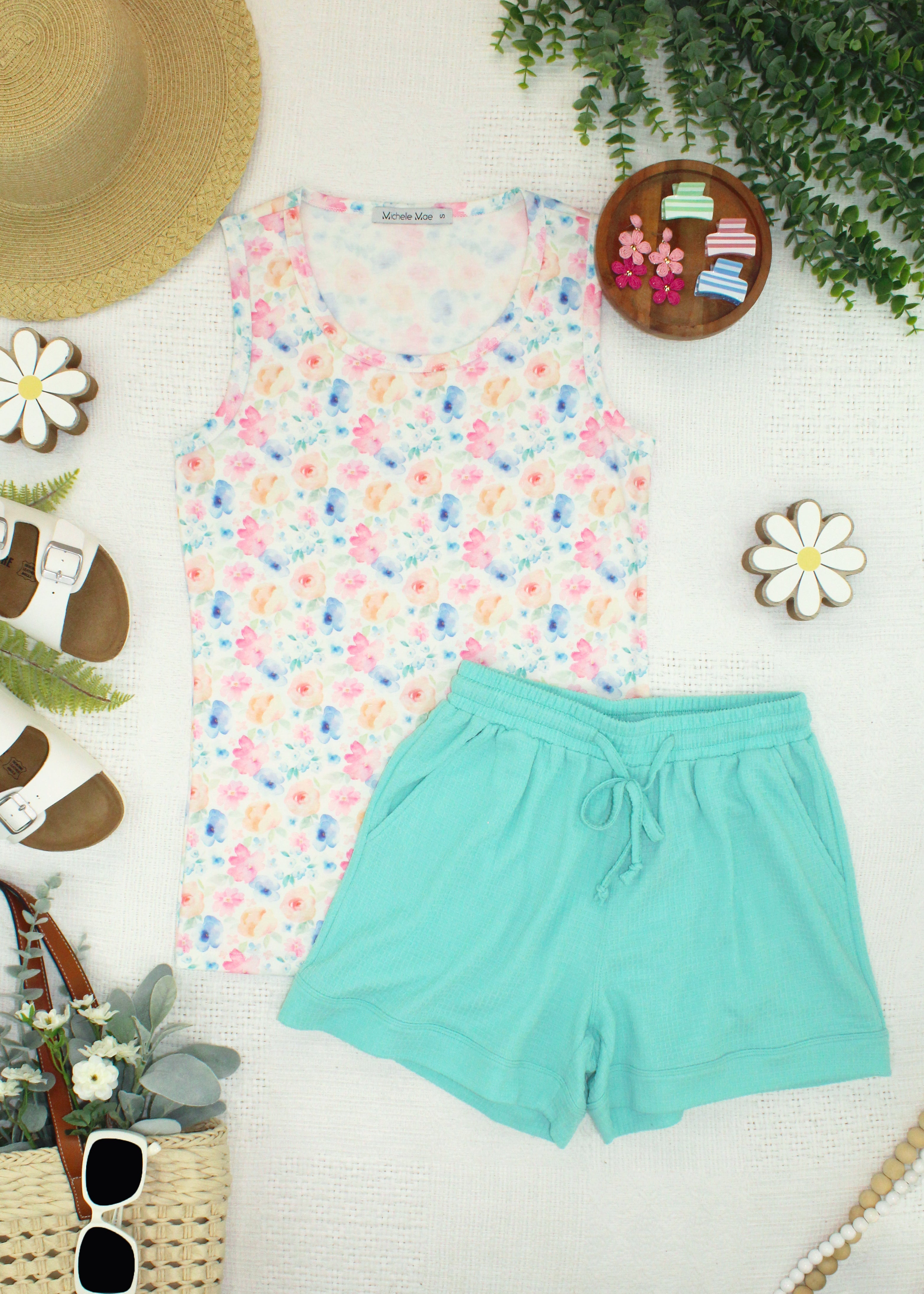IN STOCK Ava Tank - Petal Gardens FINAL SALE