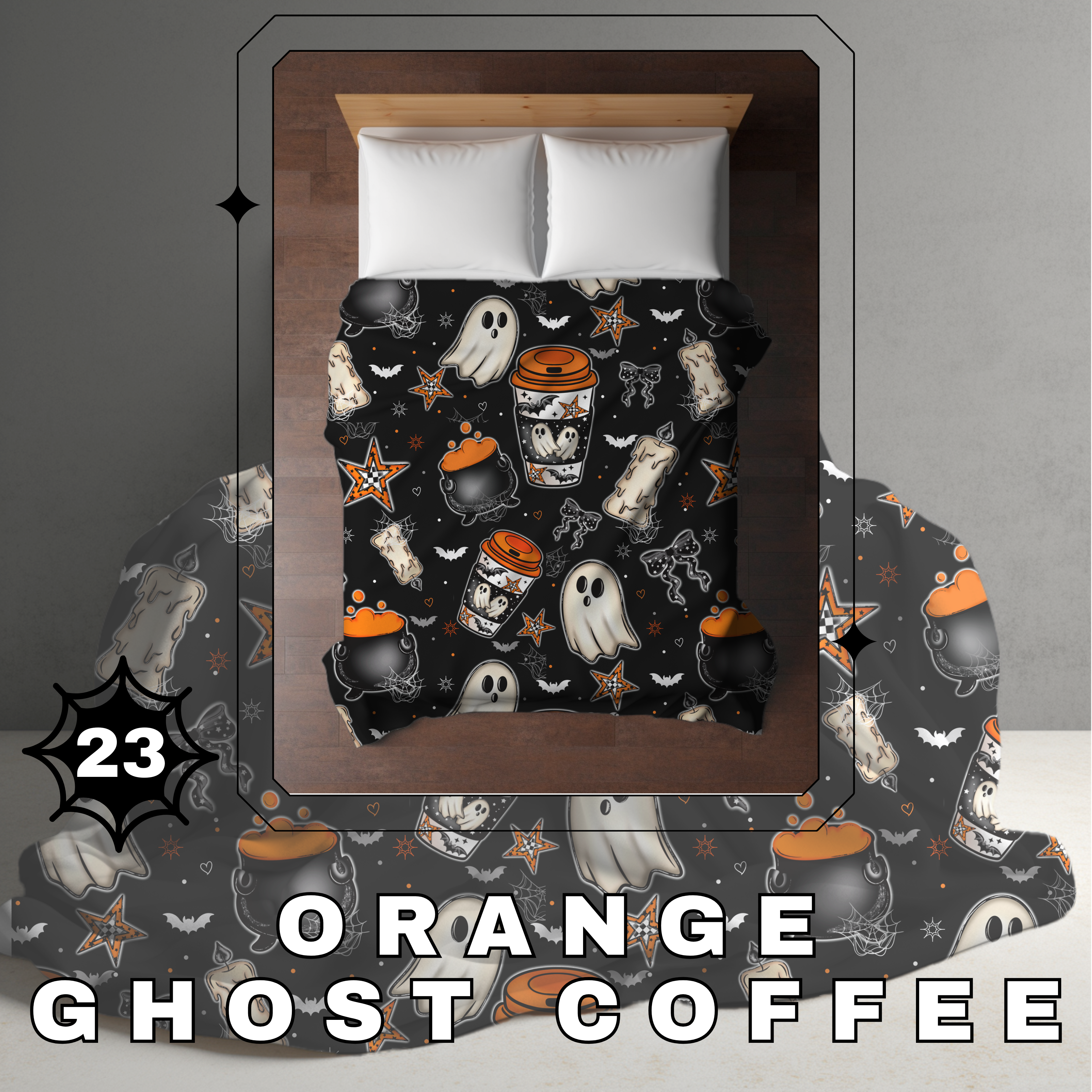 Blanket Halloween #23 - Orange Ghost Coffee - PREORDER