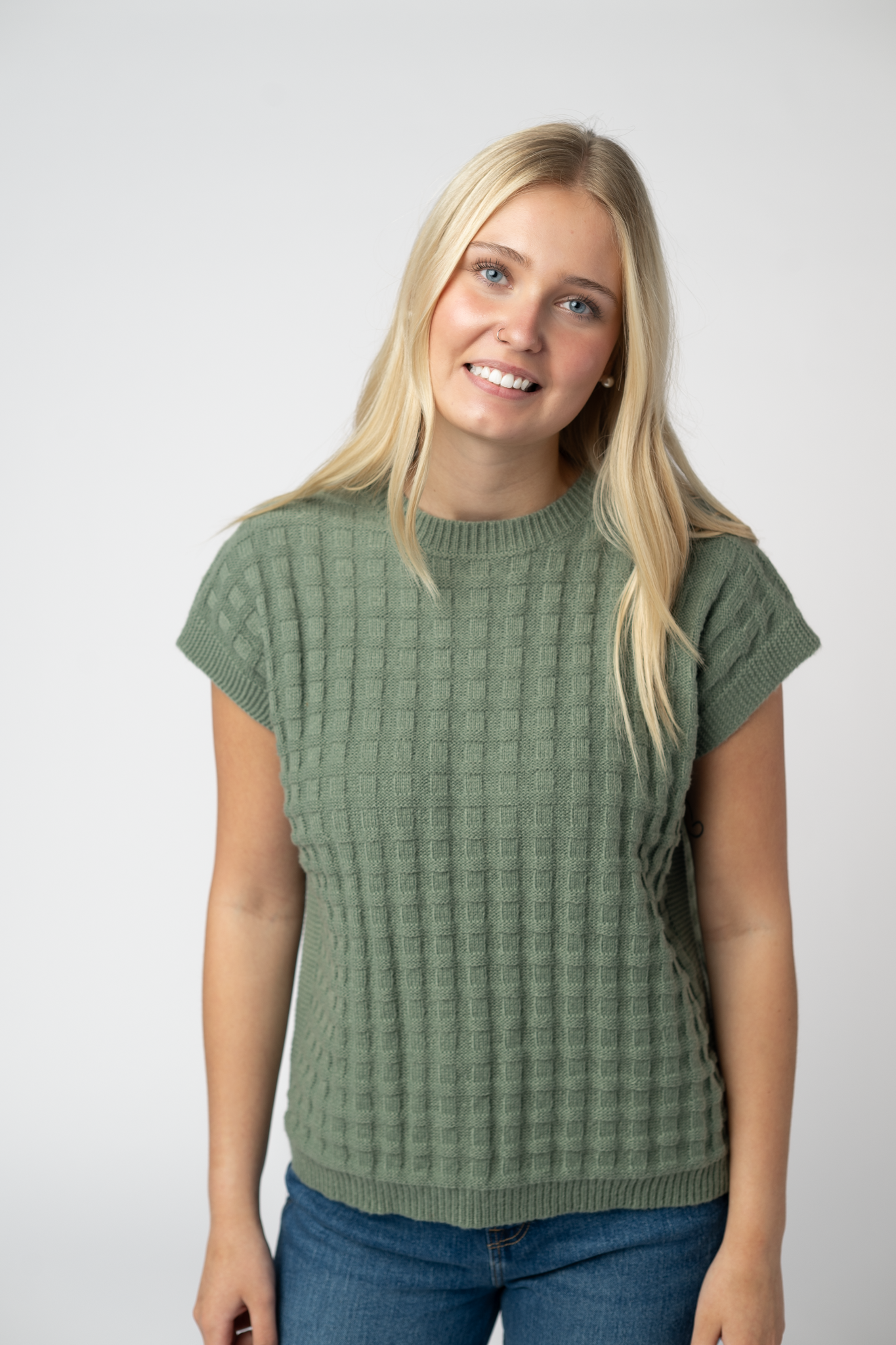 IN STOCK Kelly Knitted Top - Sage
