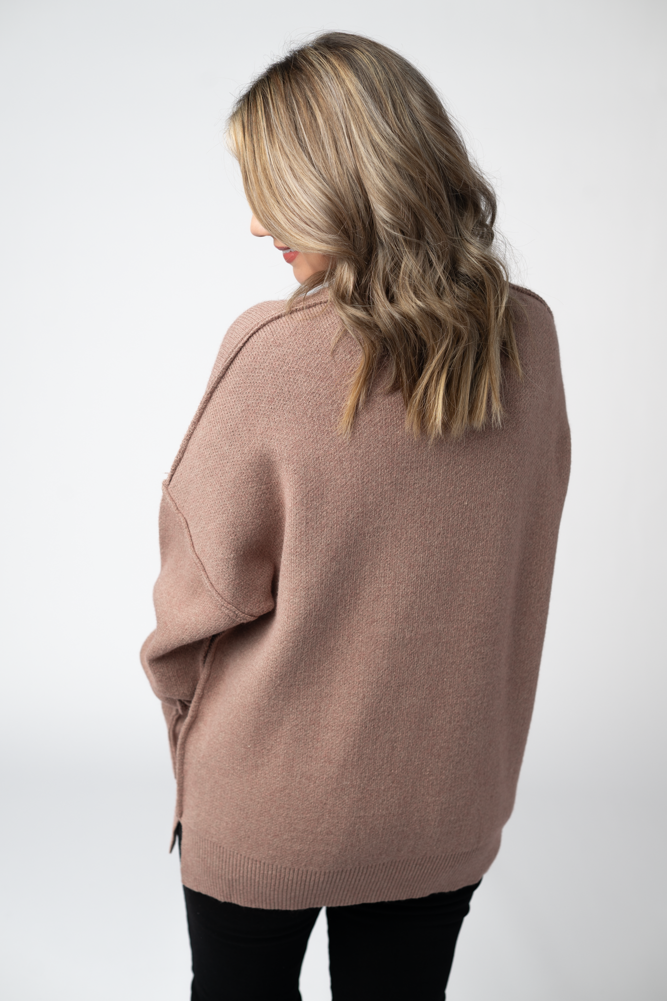 IN STOCK Aurora Cozy Sweater - Rose Gold