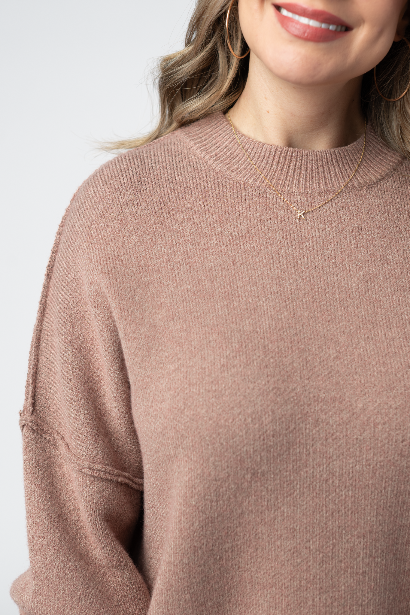 IN STOCK Aurora Cozy Sweater - Rose Gold