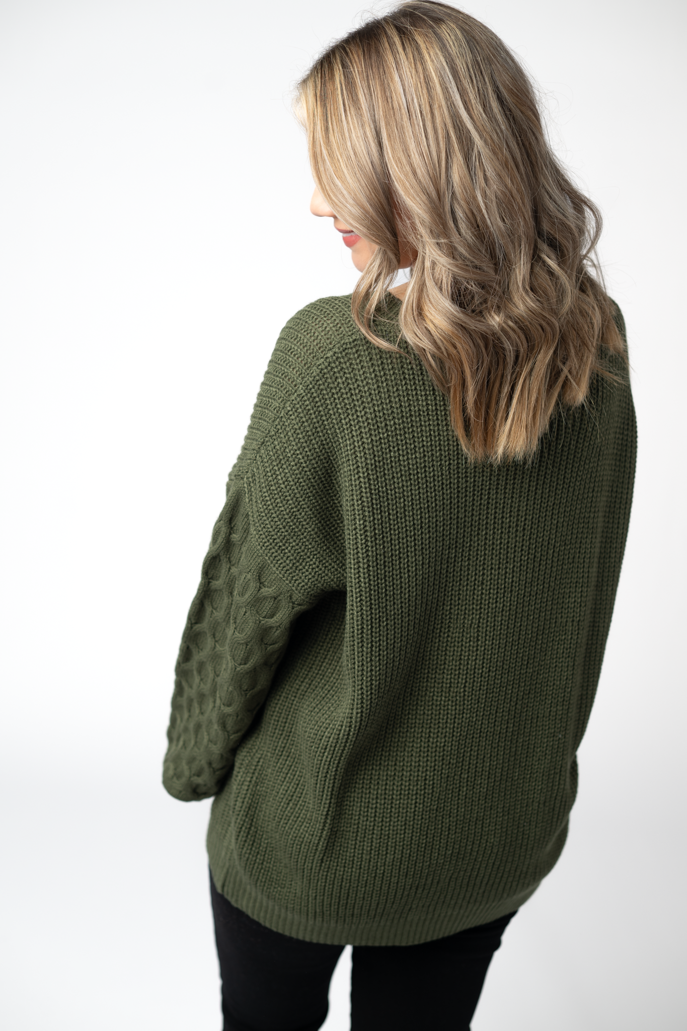 IN STOCK Talina Textured Sweater - Olive