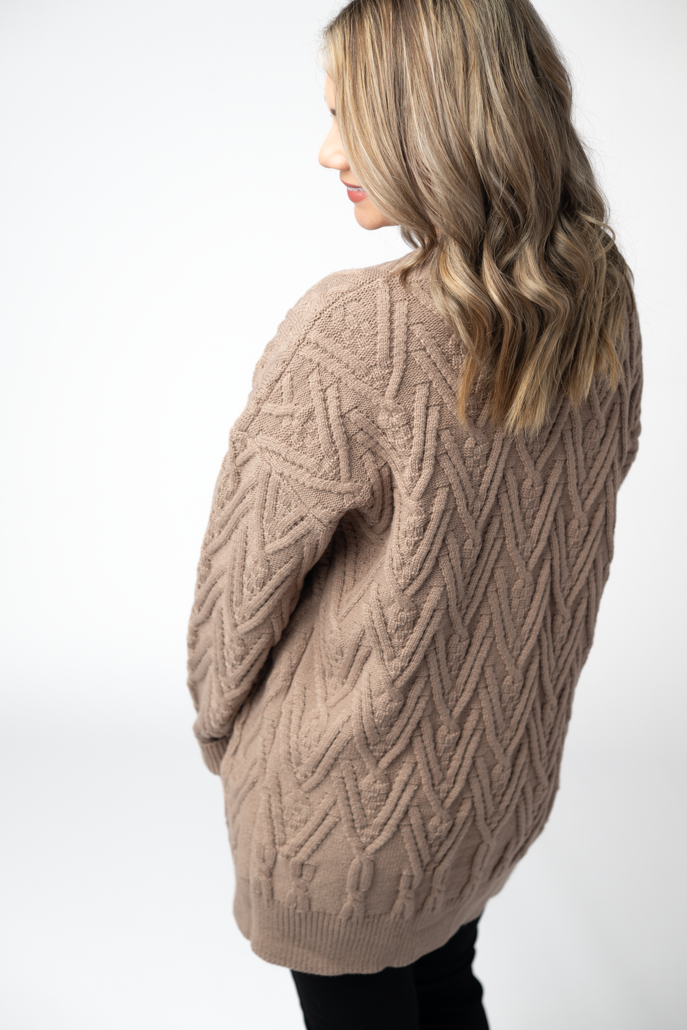 IN STOCK Brooks Button Sweater Cardigan - Mocha