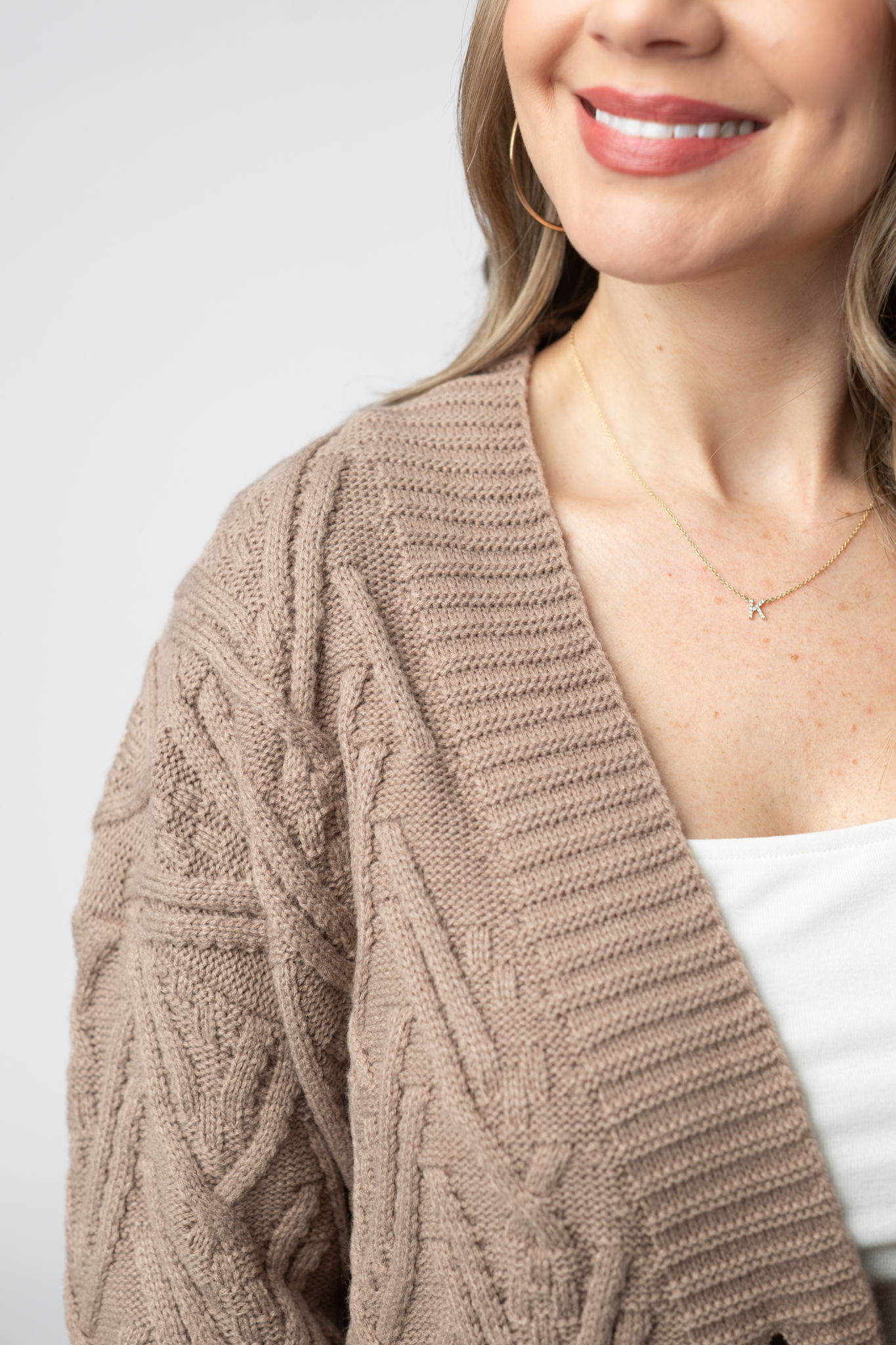 IN STOCK Brooks Button Sweater Cardigan - Mocha