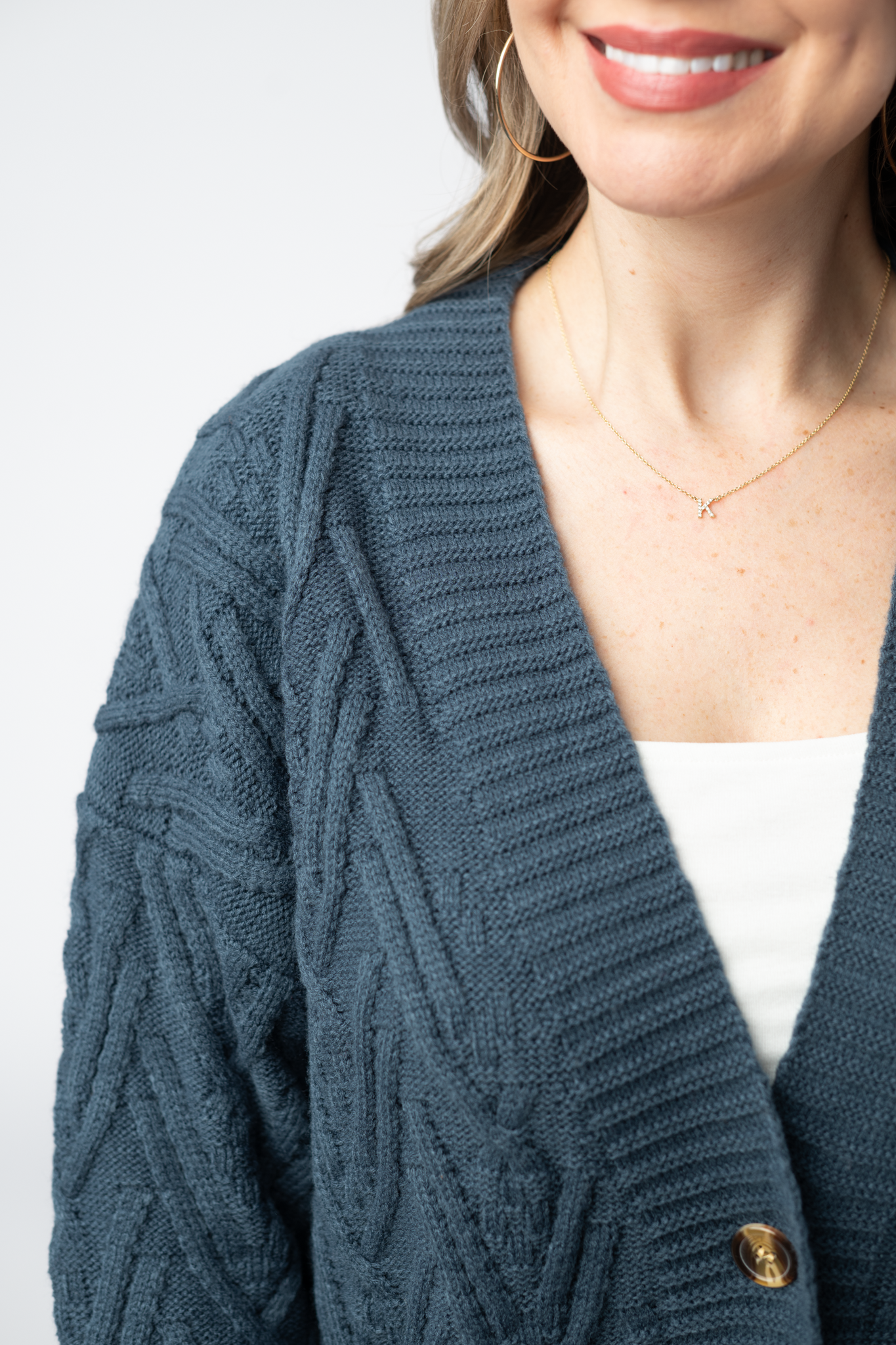 IN STOCK Brooks Button Sweater Cardigan - Navy