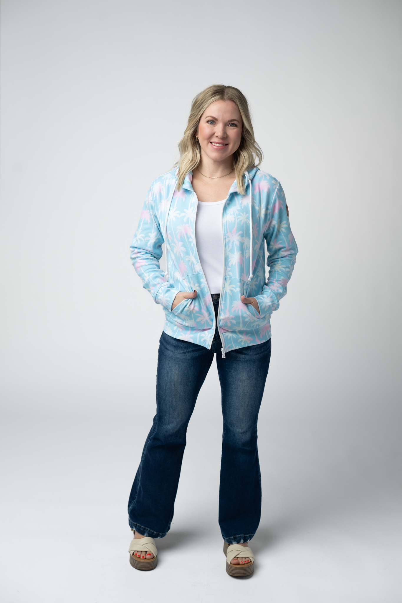 IN STOCK Fullzip Hoodie - Aqua Palm FINAL SALE