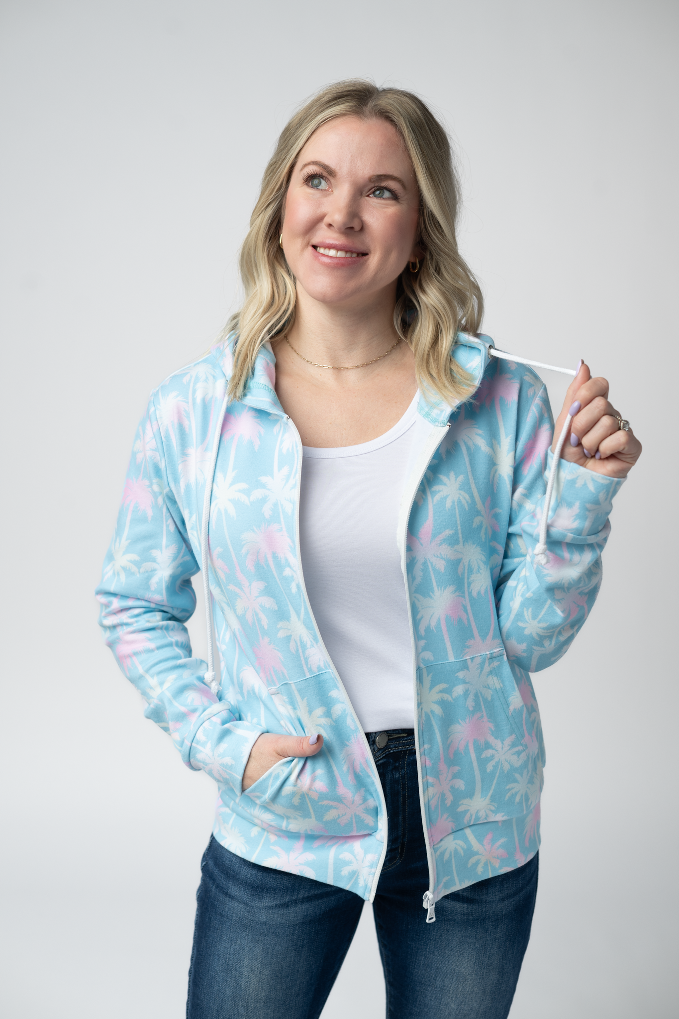 IN STOCK Fullzip Hoodie - Aqua Palm FINAL SALE