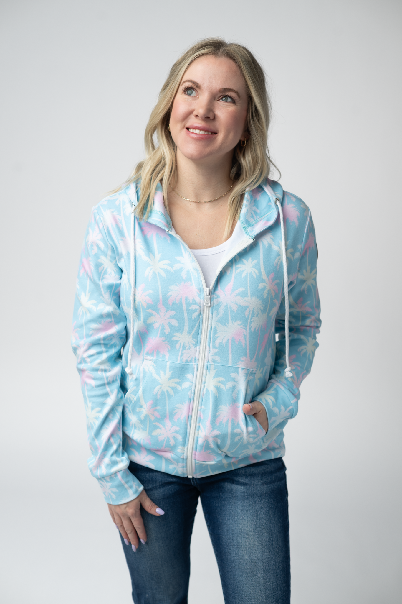 IN STOCK Fullzip Hoodie - Aqua Palm FINAL SALE