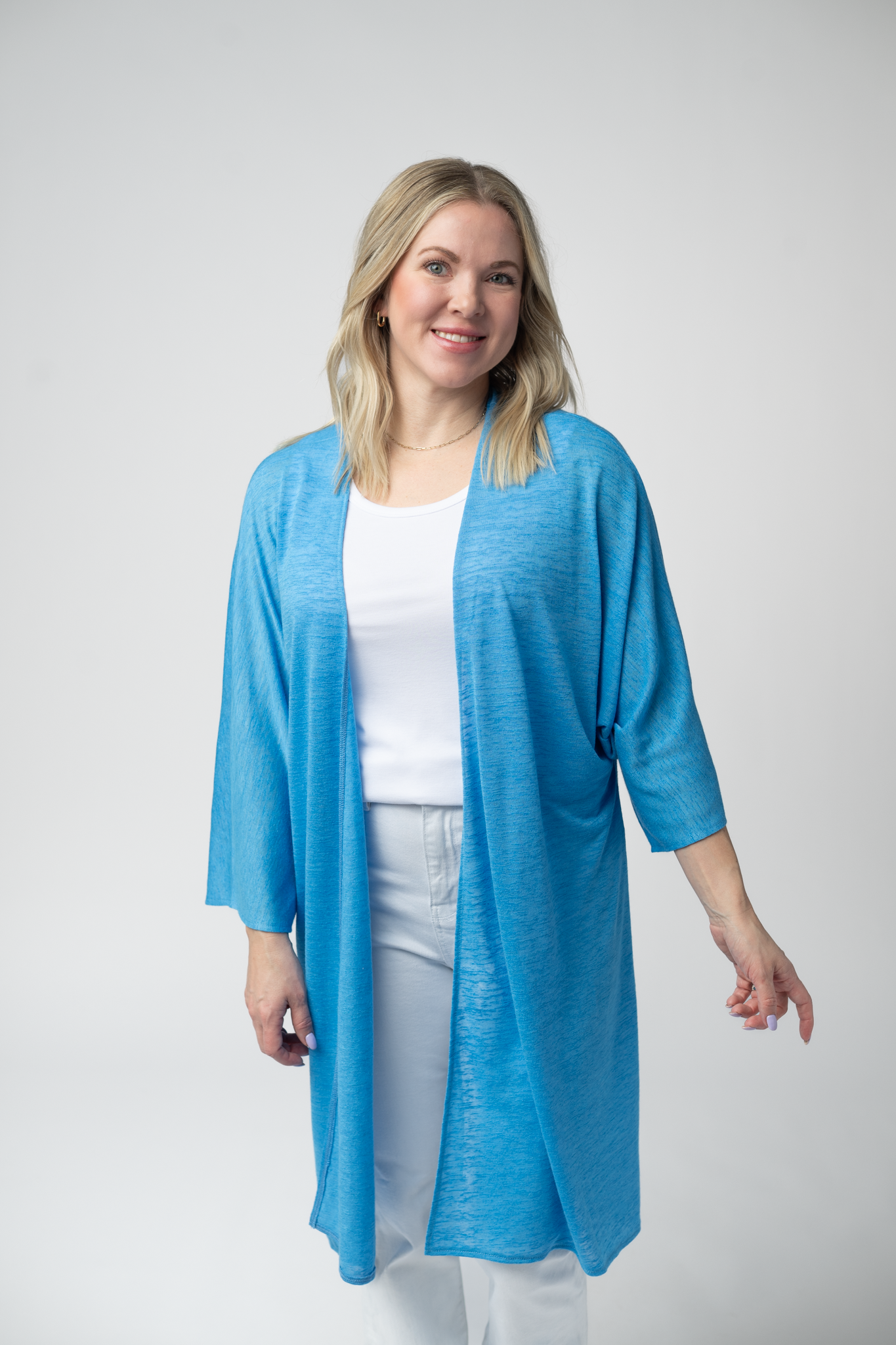 IN STOCK Ellie Cover-Up Kimono - Light Blue FINAL SALE
