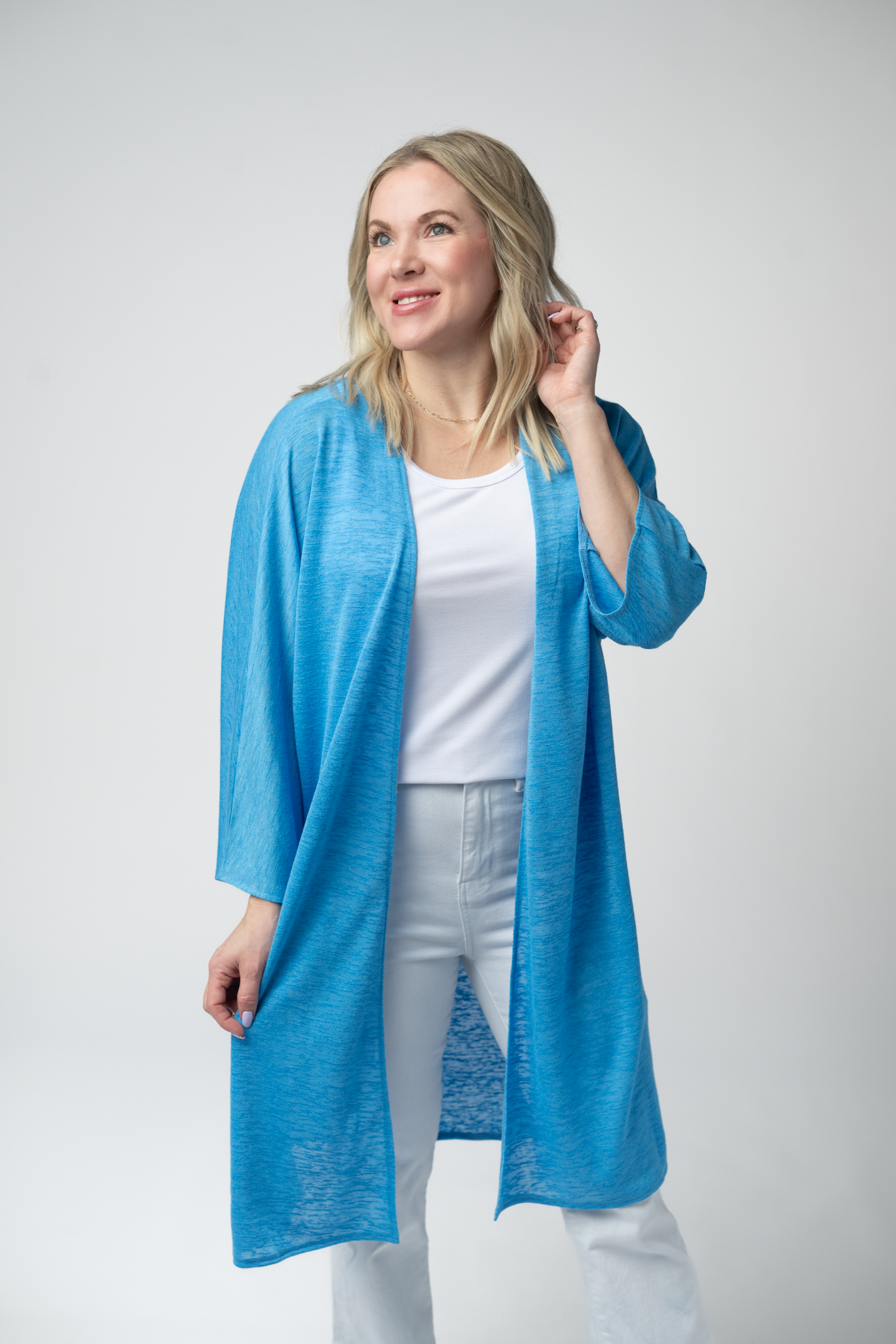 IN STOCK Ellie Cover-Up Kimono - Light Blue FINAL SALE