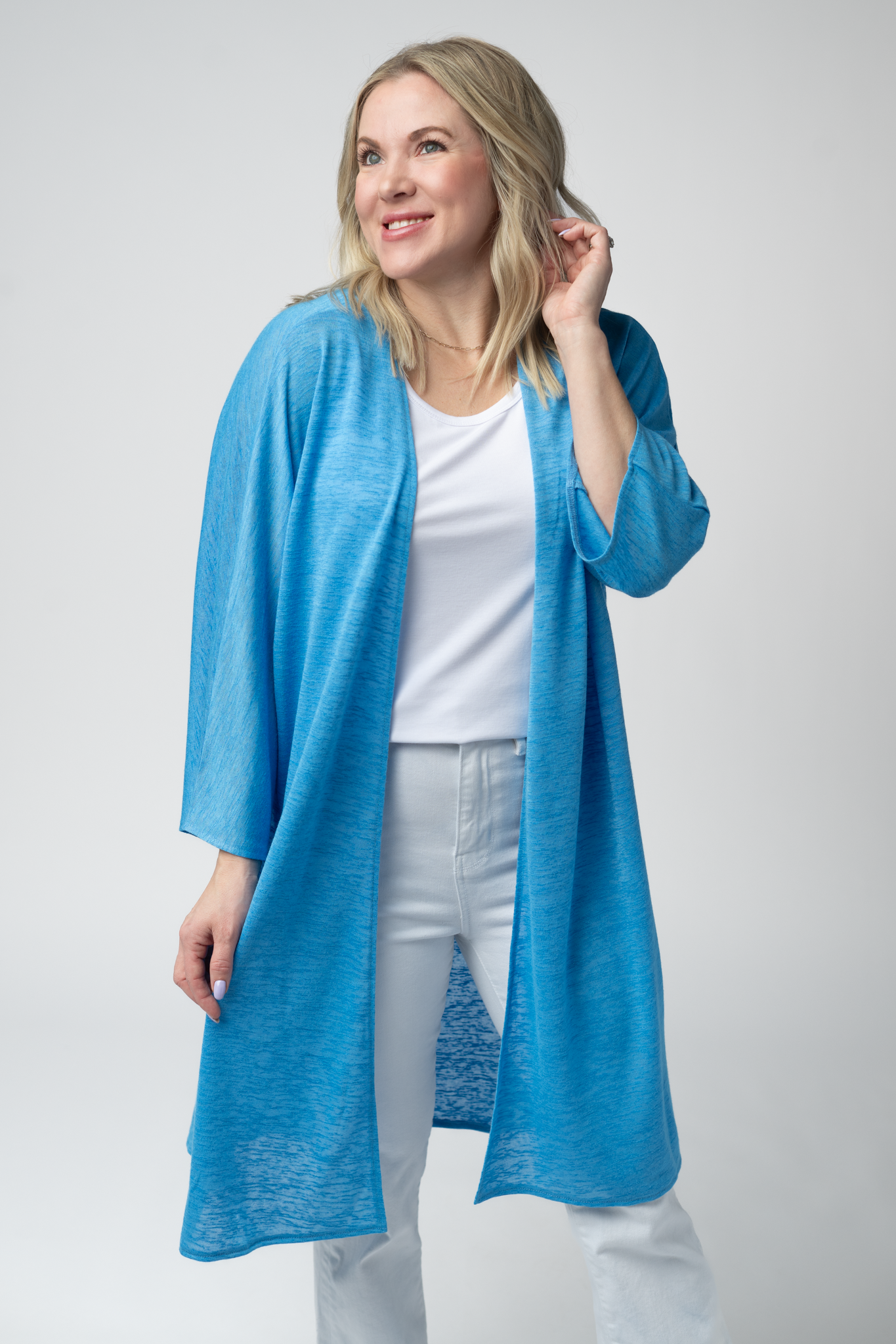 IN STOCK Ellie Cover-Up Kimono - Light Blue FINAL SALE