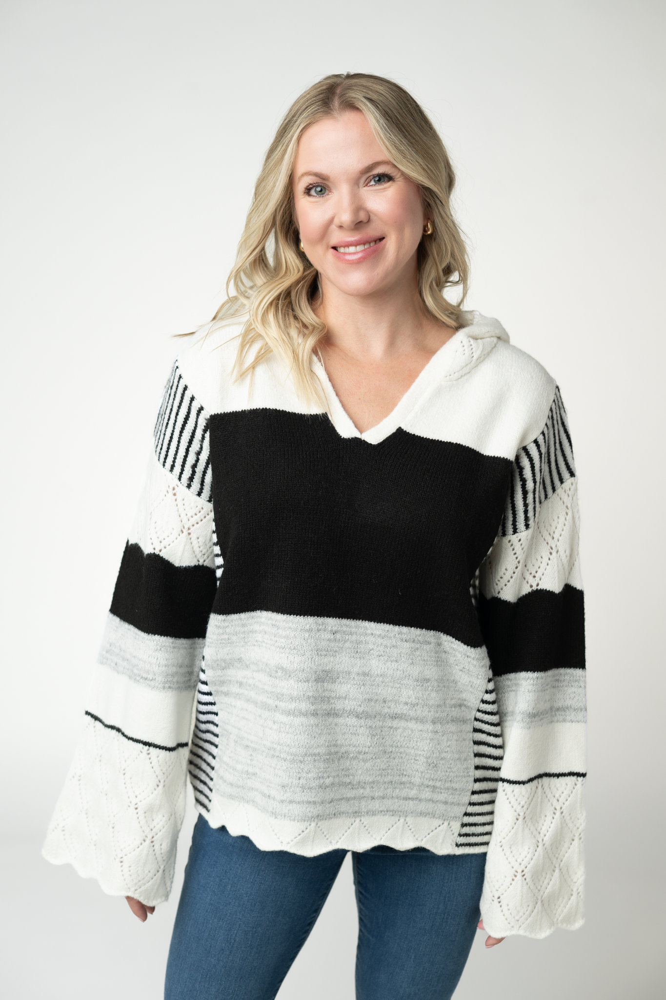 IN STOCK Monochrome Colorblock Hoodie