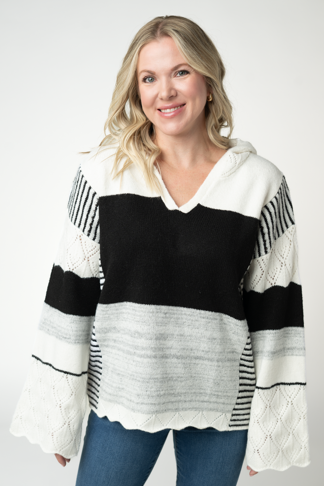 IN STOCK Monochrome Colorblock Hoodie