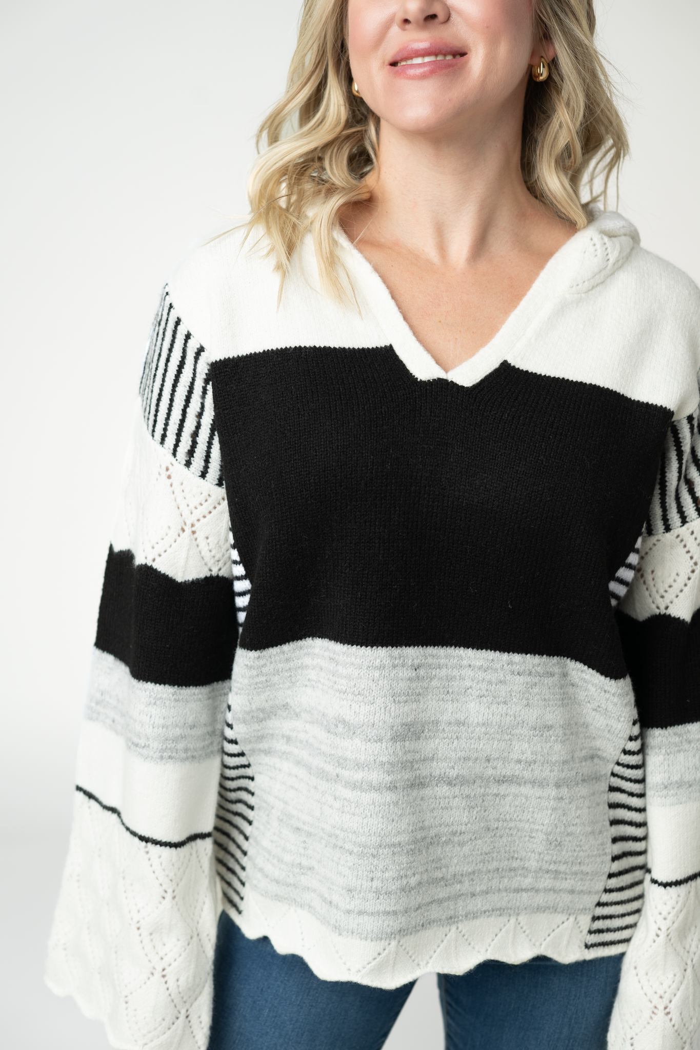 IN STOCK Monochrome Colorblock Hoodie