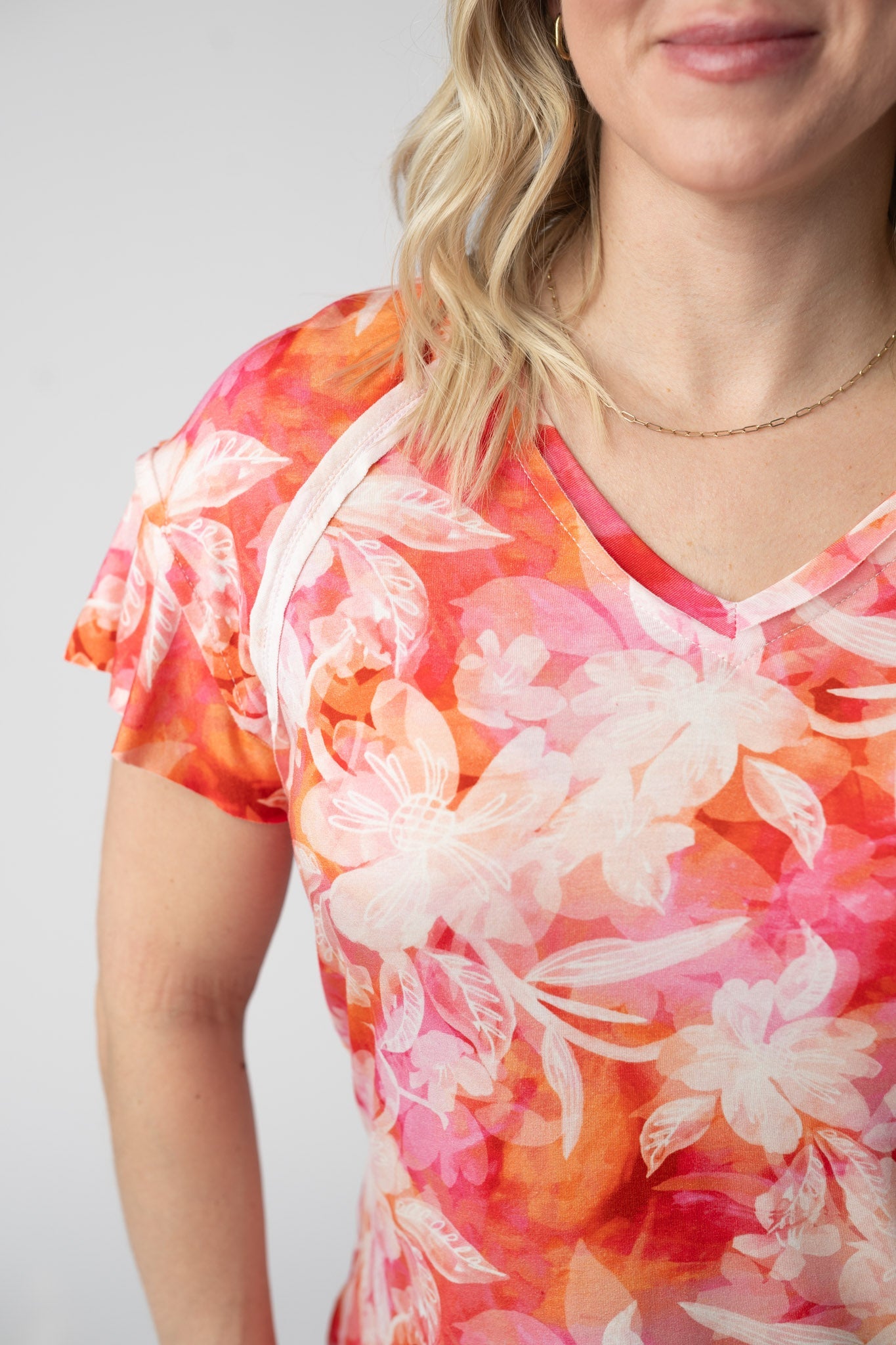 IN STOCK Raelynn V-Neck Top - Sunset Tropical Floral FINAL SALE