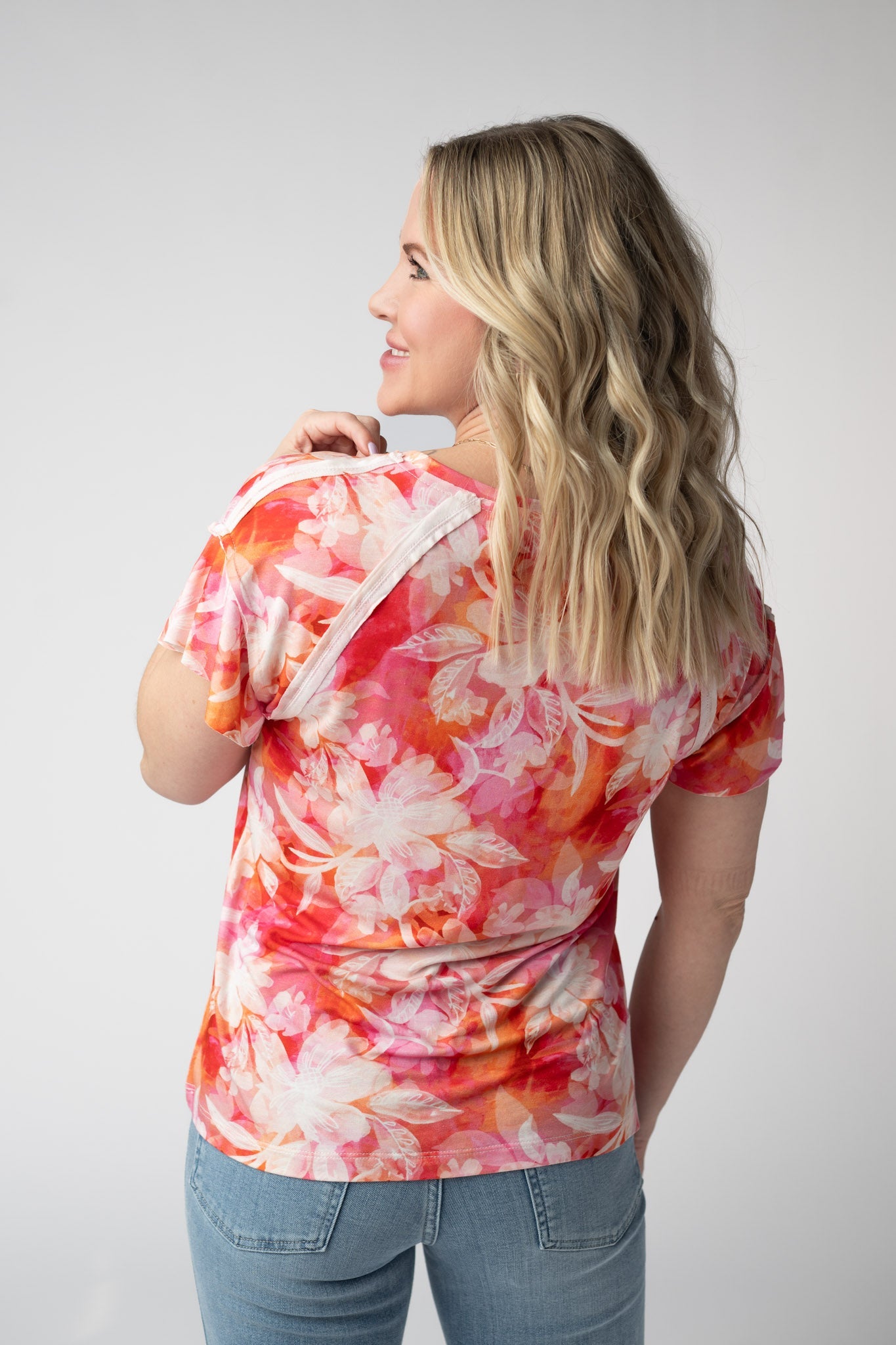IN STOCK Raelynn V-Neck Top - Sunset Tropical Floral FINAL SALE