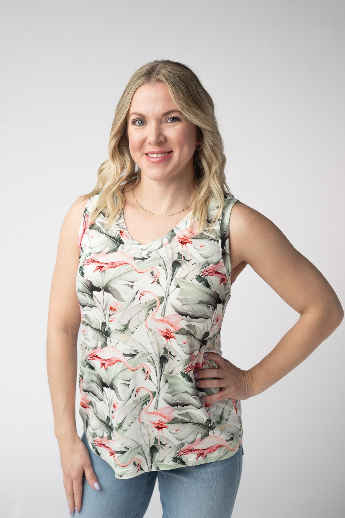 IN STOCK Noelle Tank - Flamingos FINAL SALE