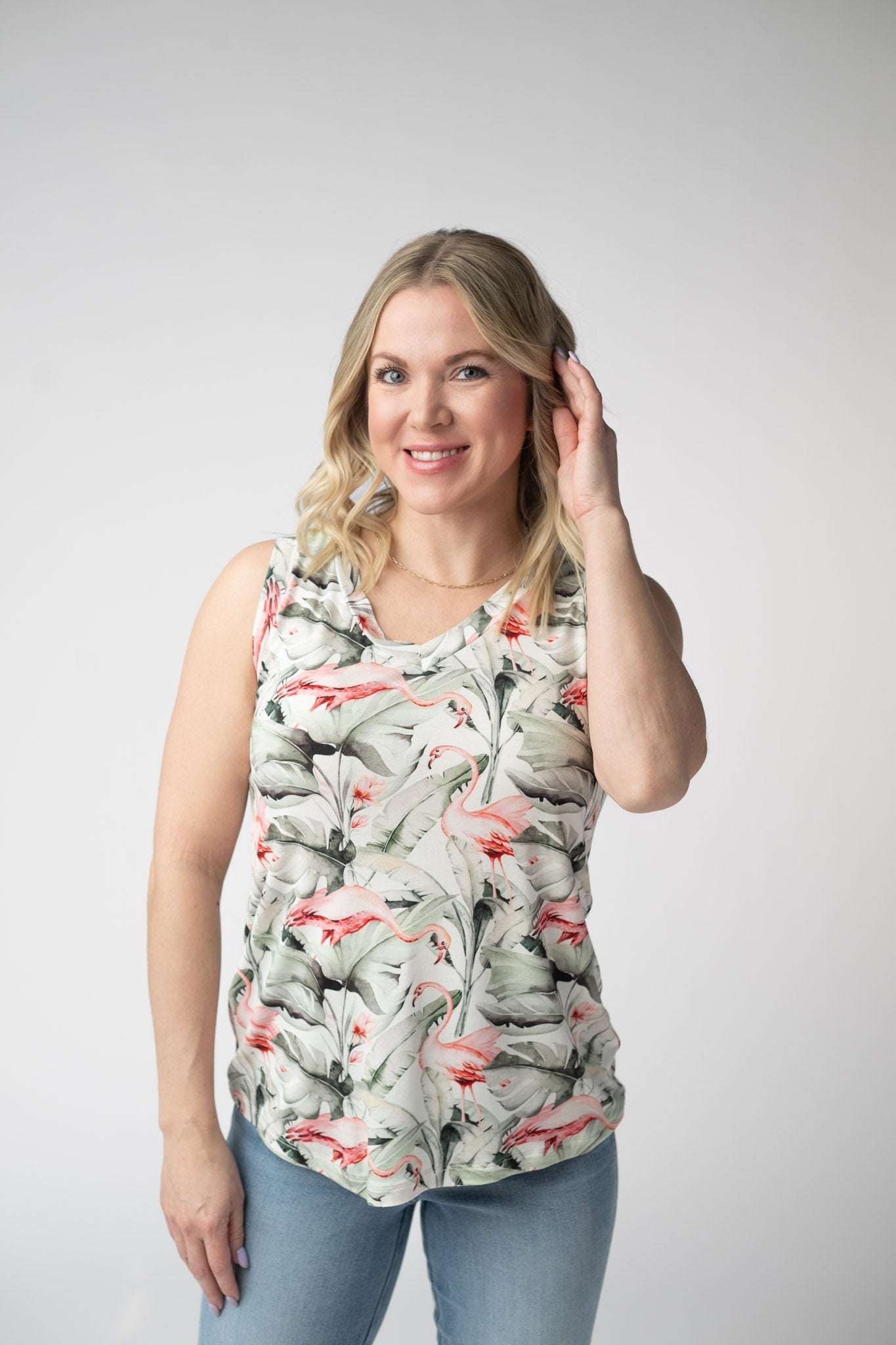 IN STOCK Noelle Tank - Flamingos FINAL SALE