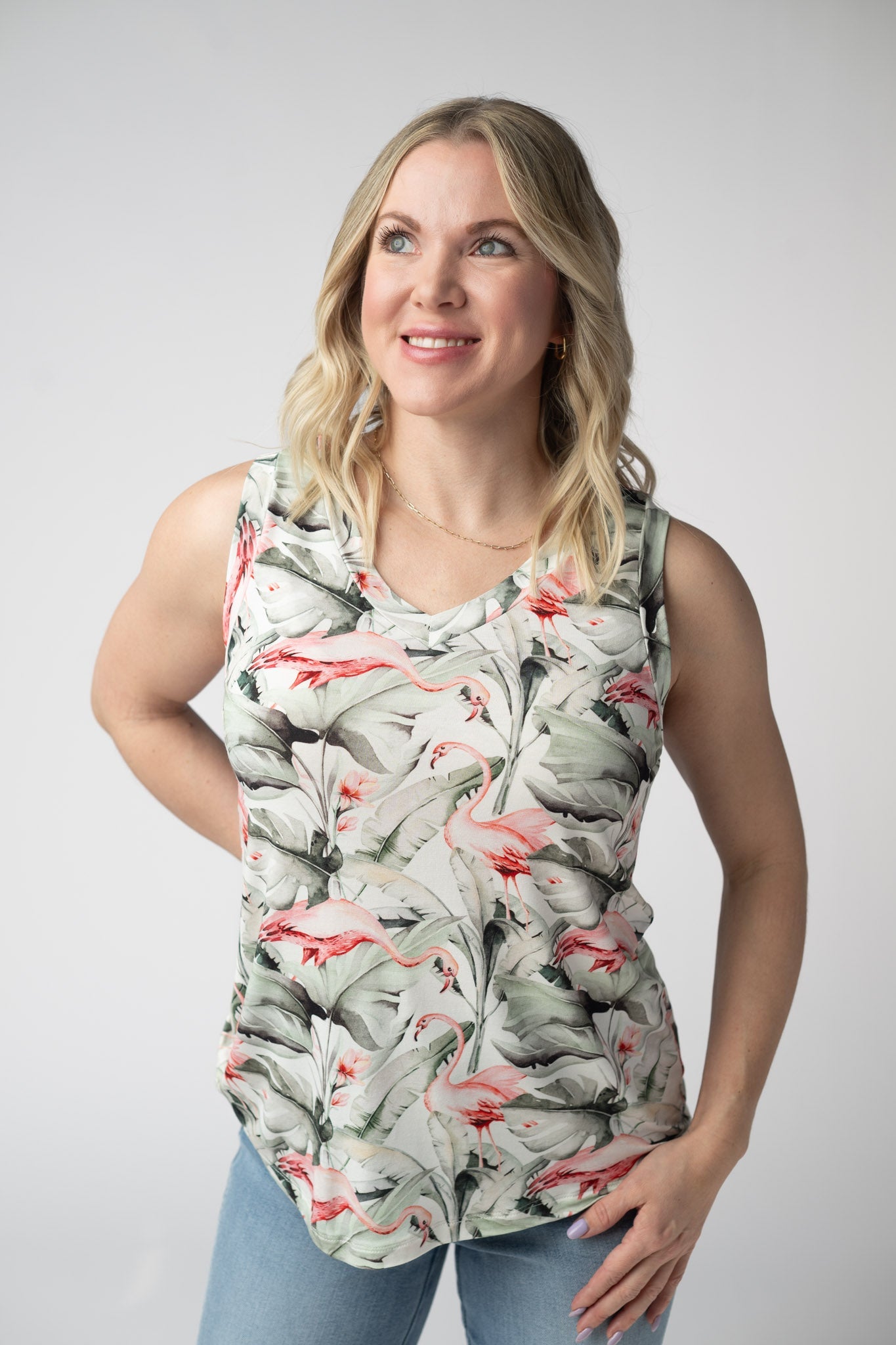 IN STOCK Noelle Tank - Flamingos FINAL SALE