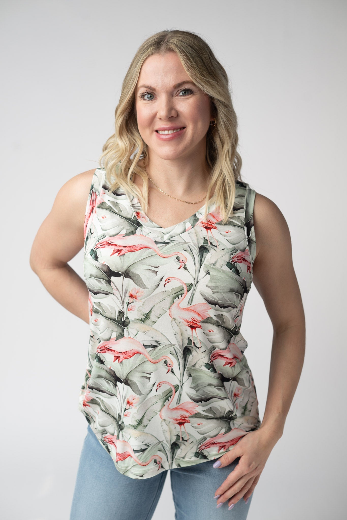 IN STOCK Noelle Tank - Flamingos FINAL SALE
