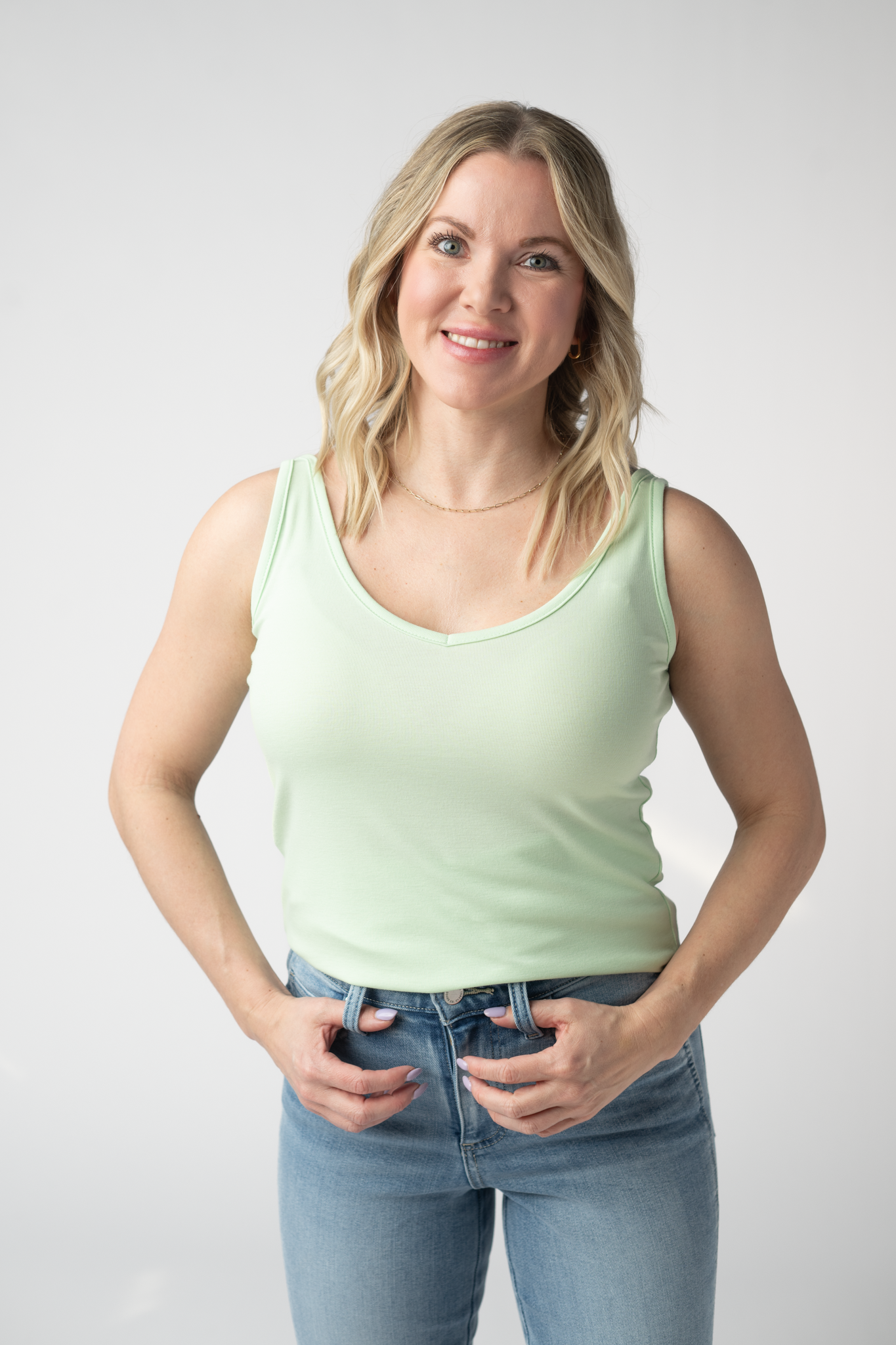 IN STOCK Kennedy Tank - Lime FINAL SALE