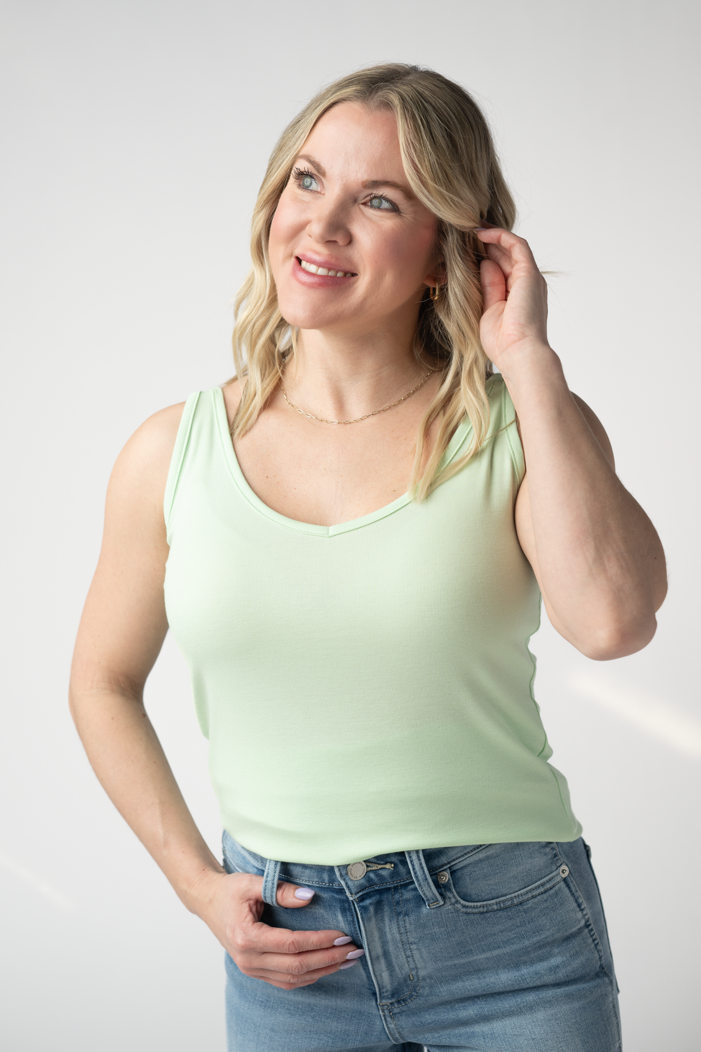 IN STOCK Kennedy Tank - Lime FINAL SALE