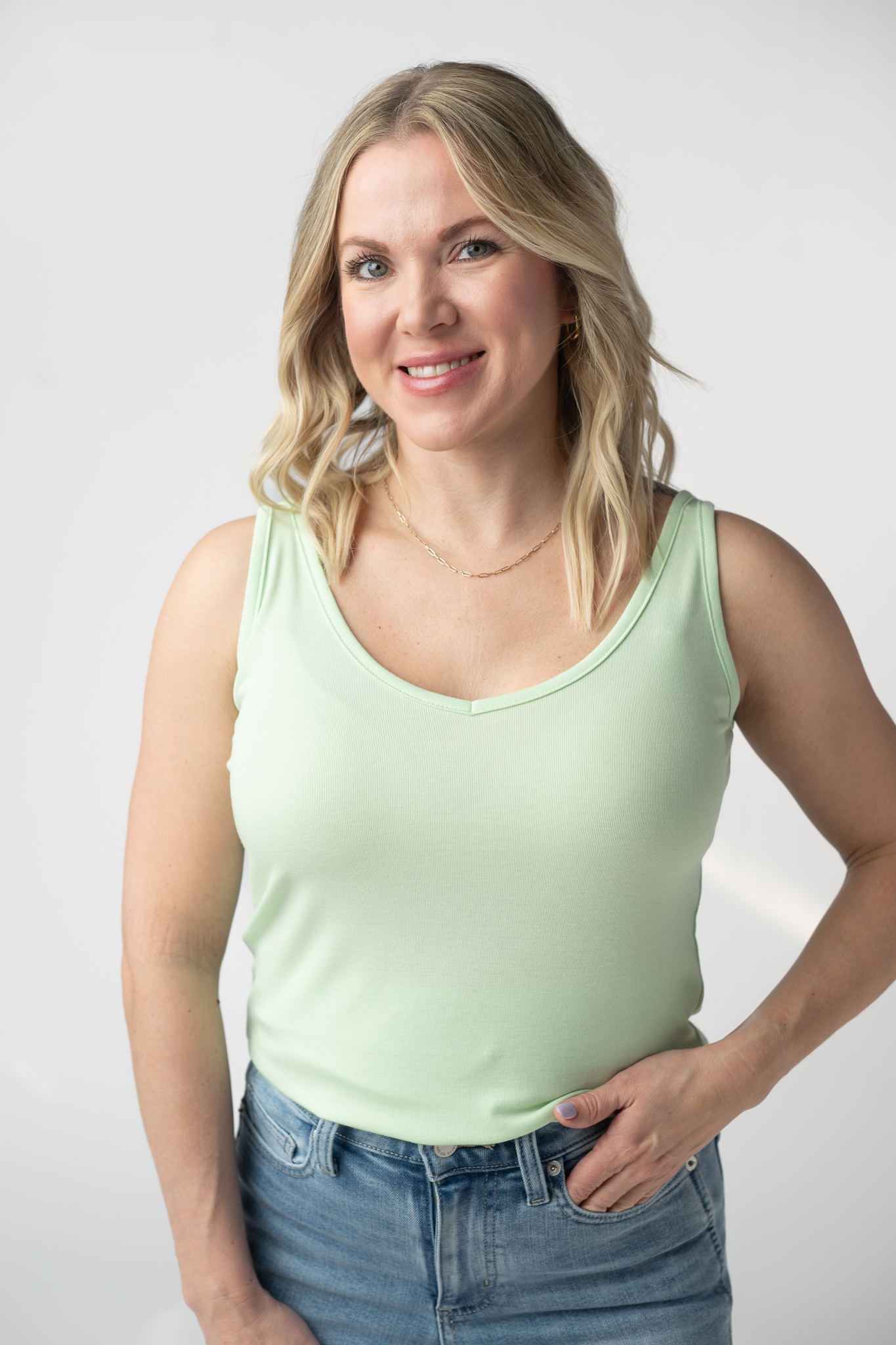 IN STOCK Kennedy Tank - Lime FINAL SALE