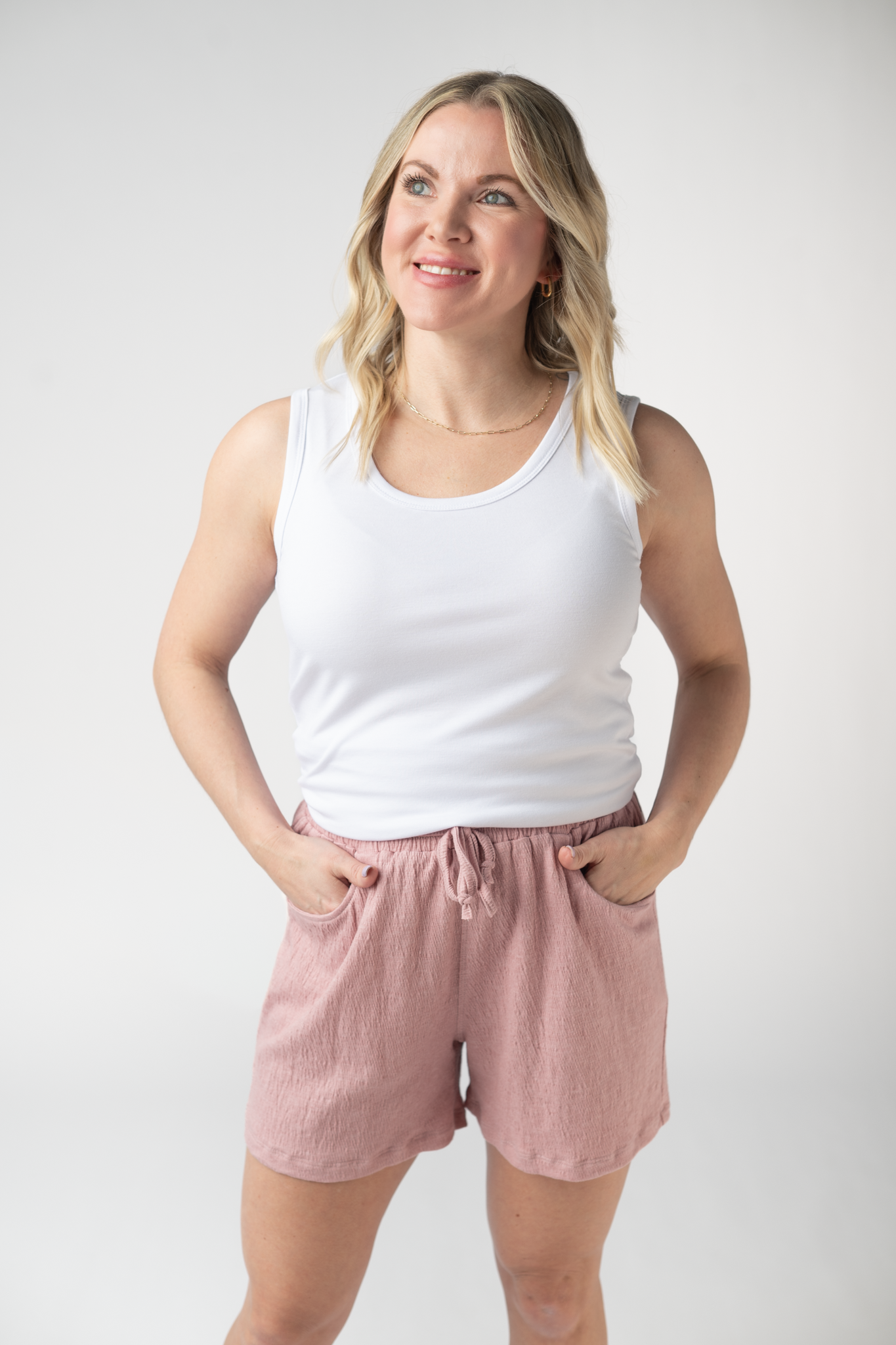 IN STOCK Candice Crinkle Shorts - Dusty Rose FINAL SALE