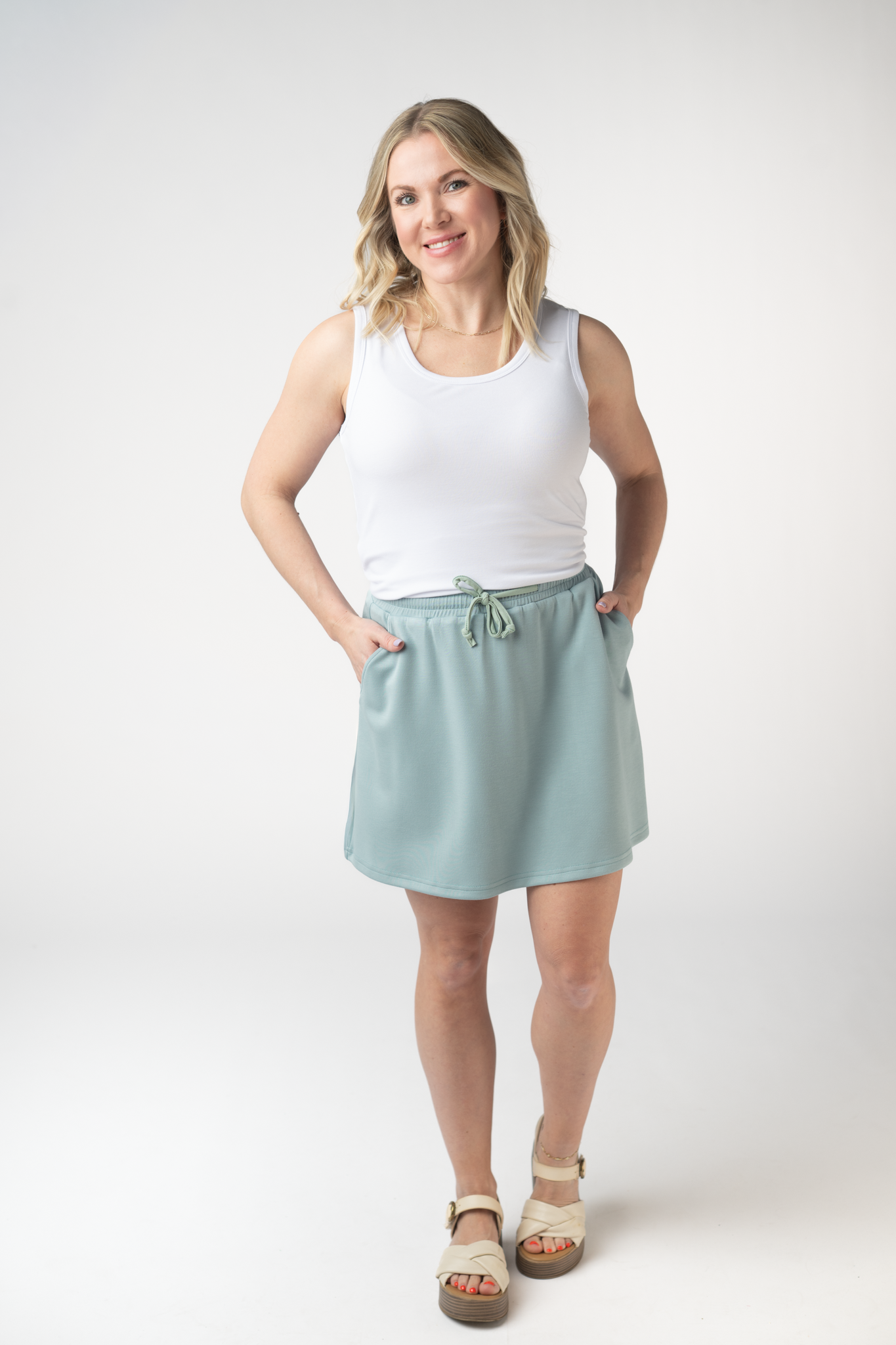 IN STOCK Serena Luxe Skort - Ocean Blue FINAL SALE