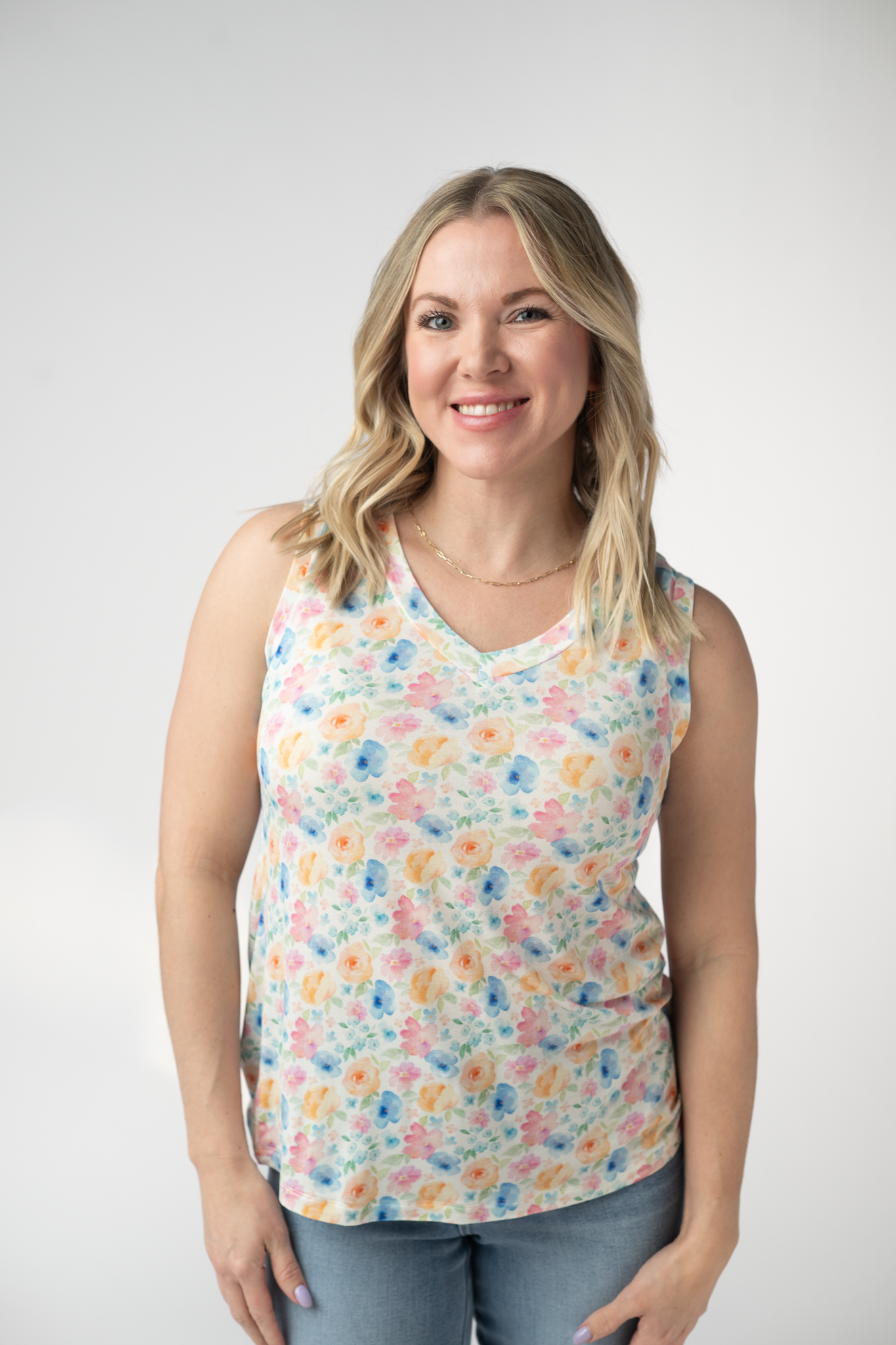 IN STOCK Noelle Tank - Petal Gardens FINAL SALE