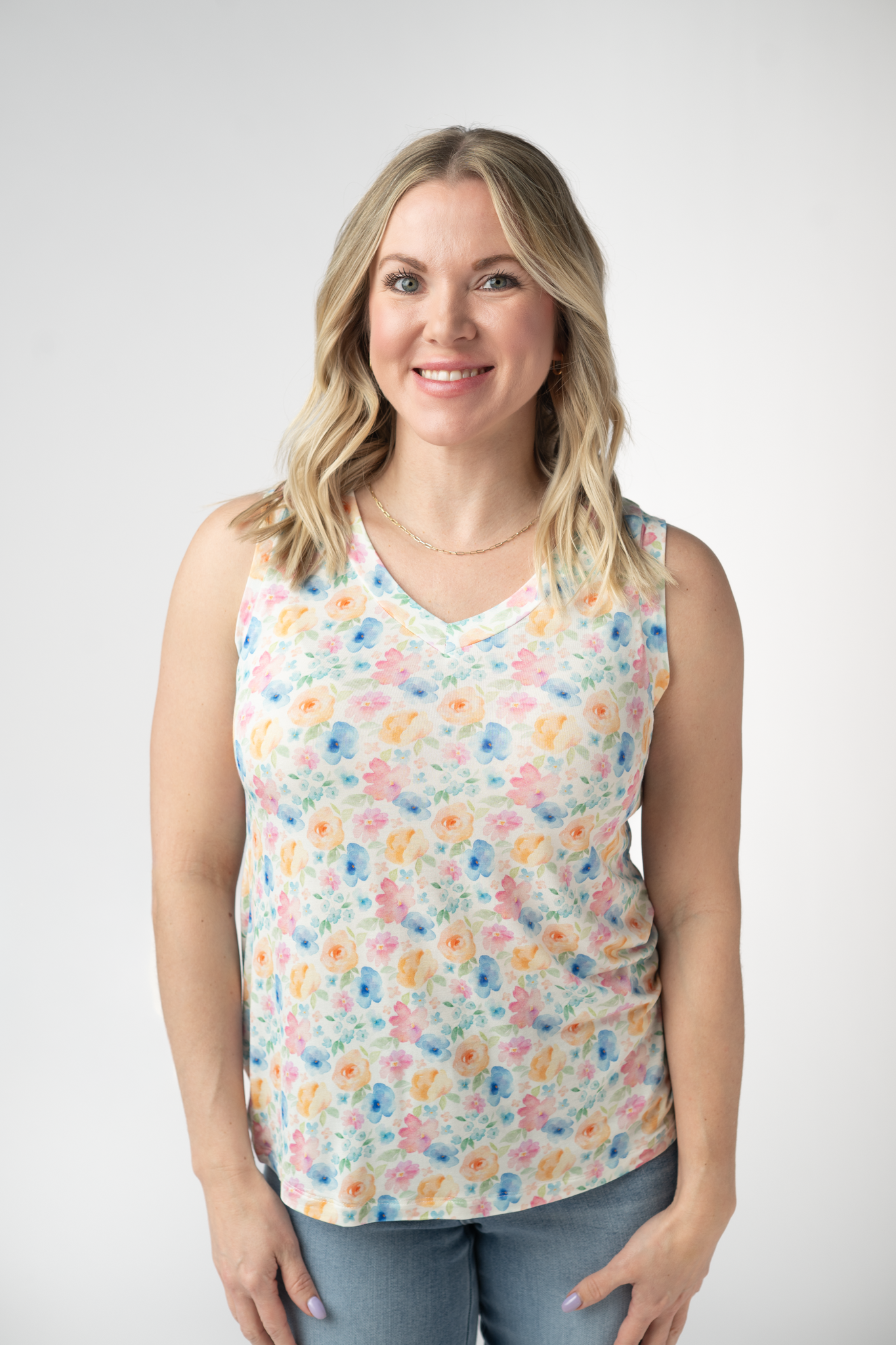 IN STOCK Noelle Tank - Petal Gardens FINAL SALE