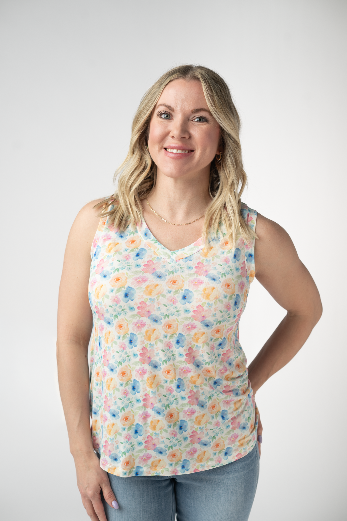 IN STOCK Noelle Tank - Petal Gardens FINAL SALE