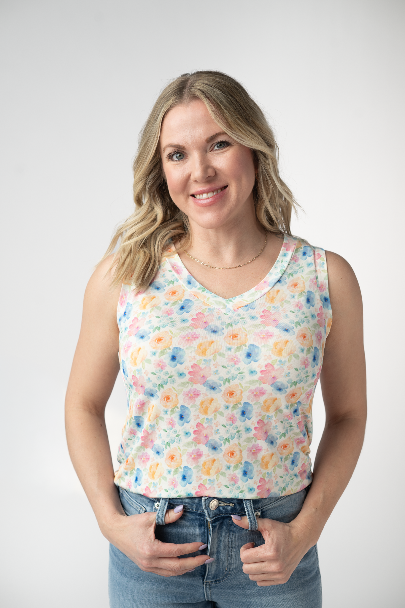 IN STOCK Noelle Tank - Petal Gardens FINAL SALE