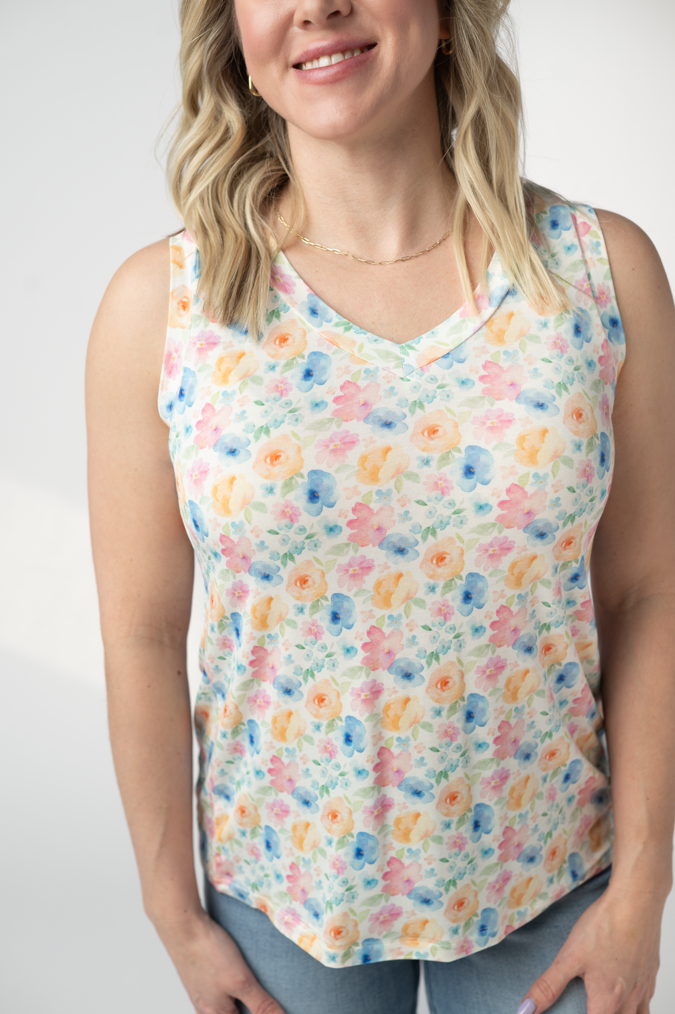 IN STOCK Noelle Tank - Petal Gardens FINAL SALE