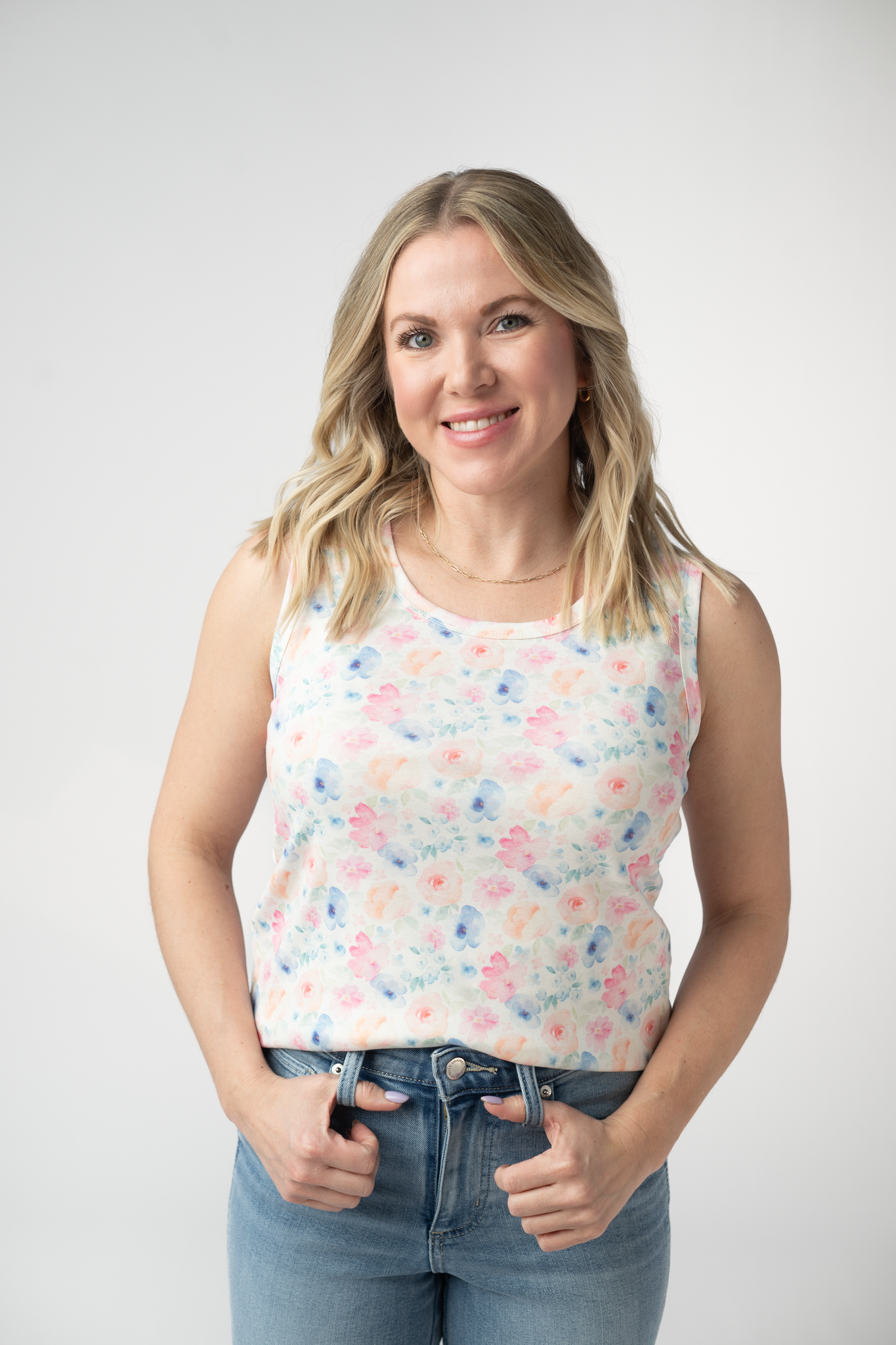 IN STOCK Ava Tank - Petal Gardens FINAL SALE