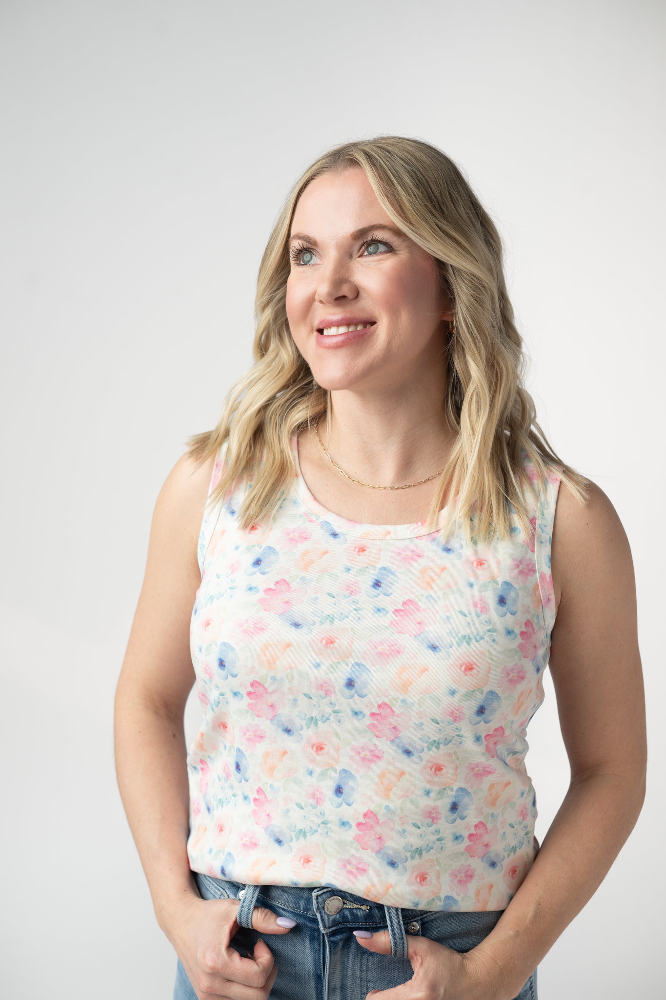 IN STOCK Ava Tank - Petal Gardens FINAL SALE
