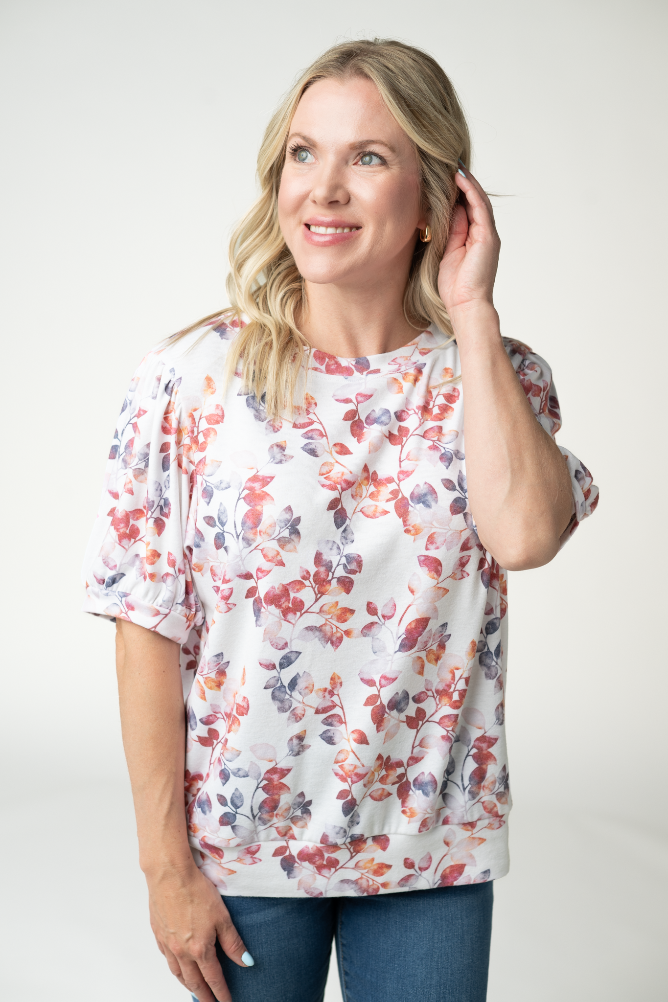 IN STOCK Katie Cozy Top - Autumn Watercolor