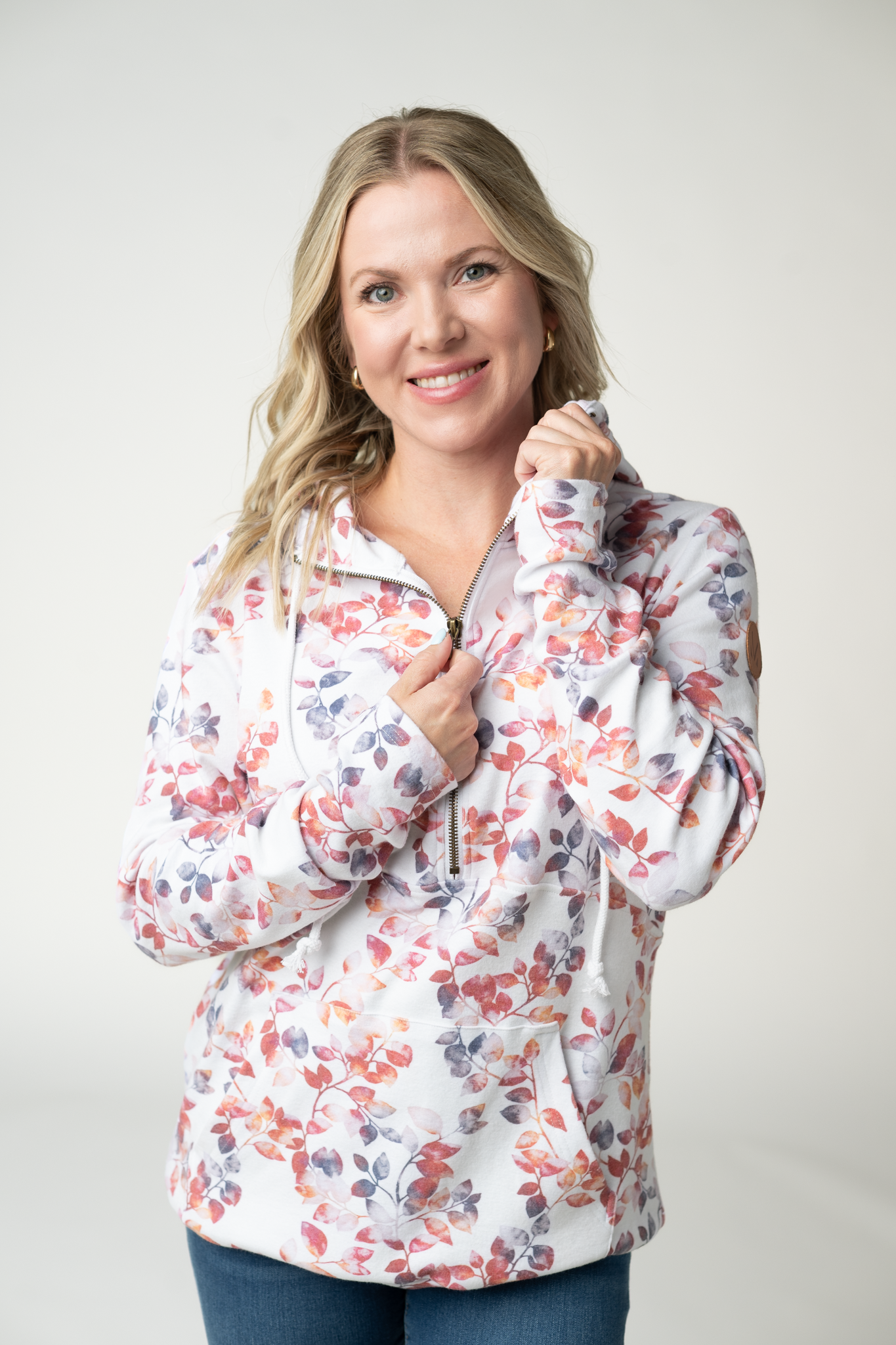 IN STOCK HalfZip Hoodie - Autumn Watercolor